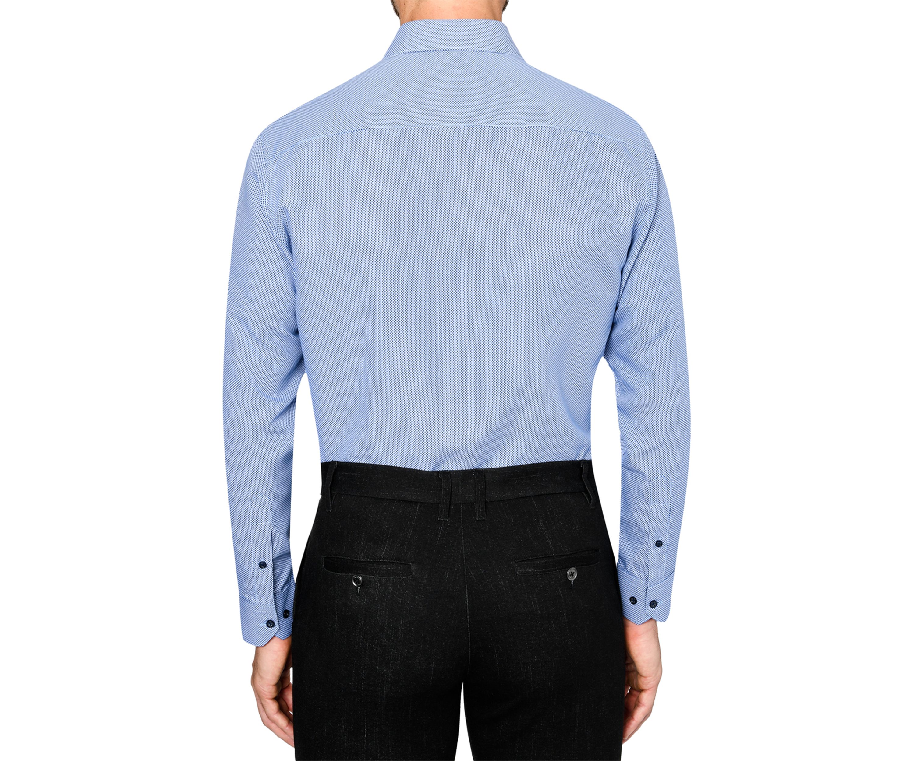 Slim Fit Zig Zag Print Dress Shirt