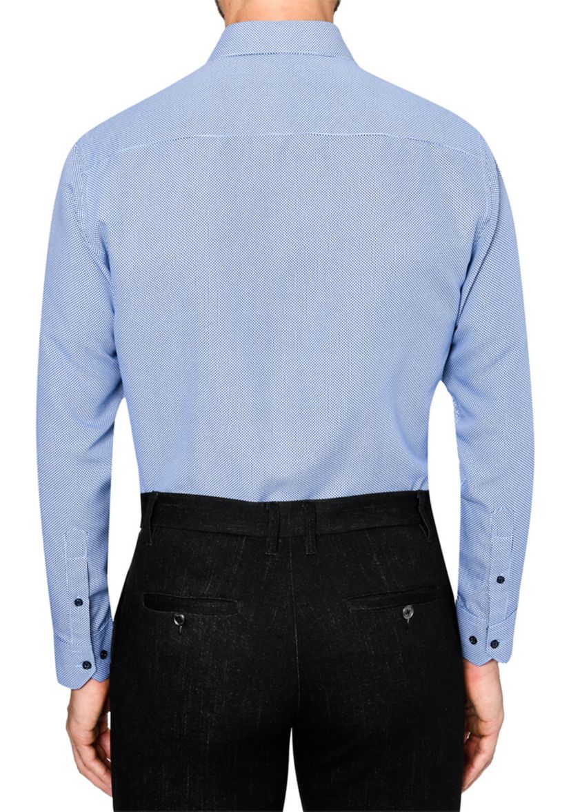 Slim Fit Zig Zag Print Dress Shirt