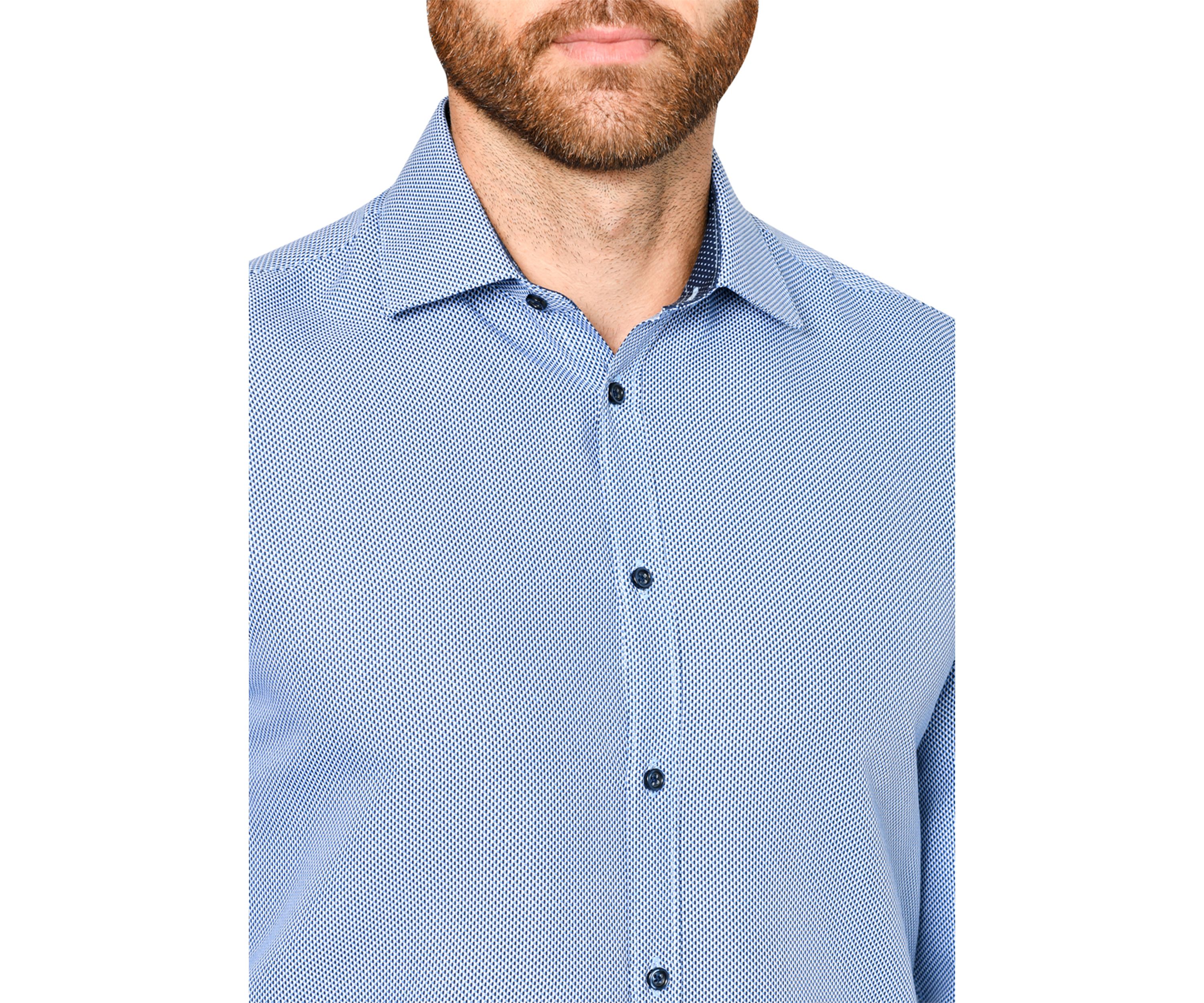 Slim Fit Zig Zag Print Dress Shirt