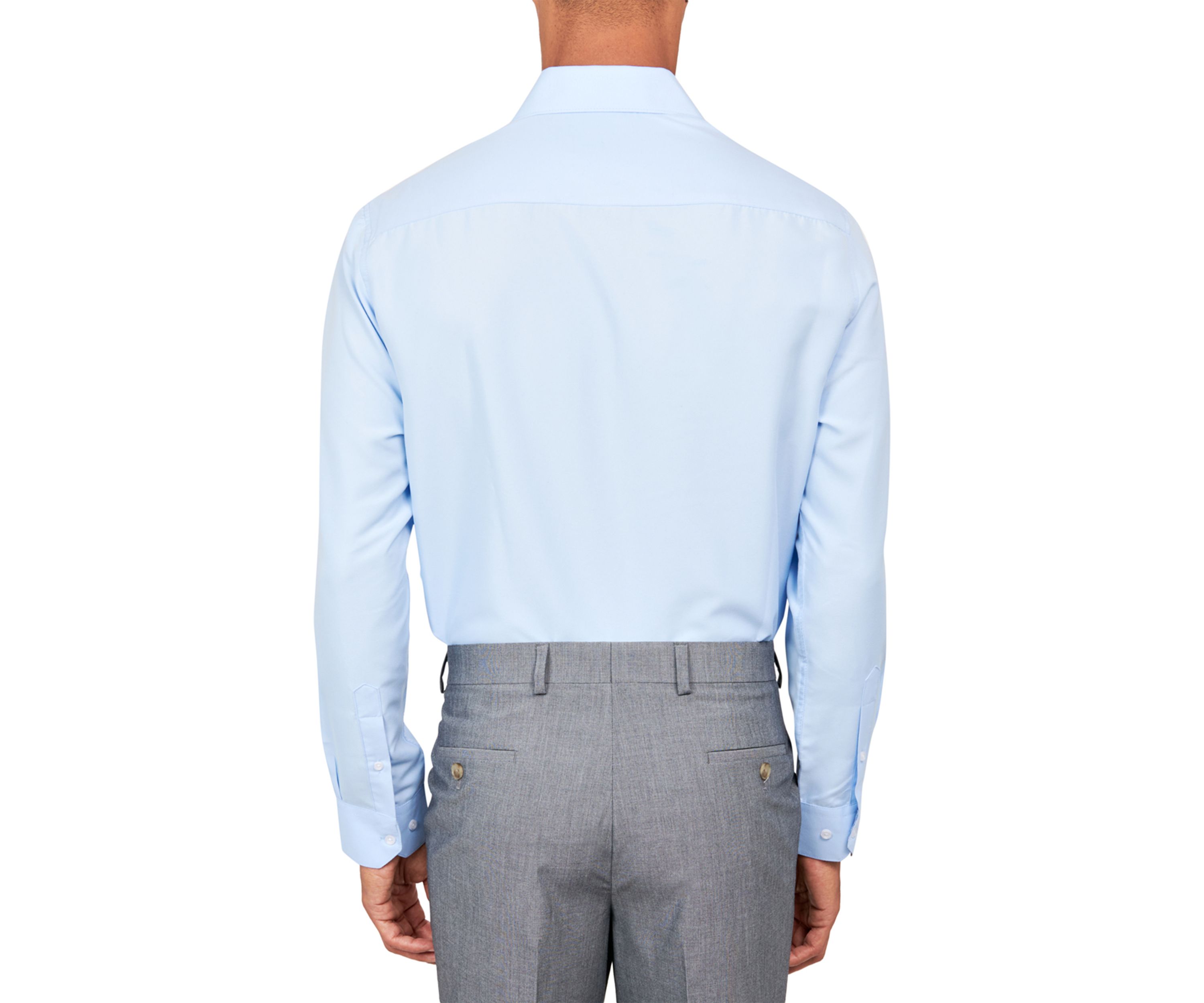 Mens Slim Fit Solid Dress Shirt