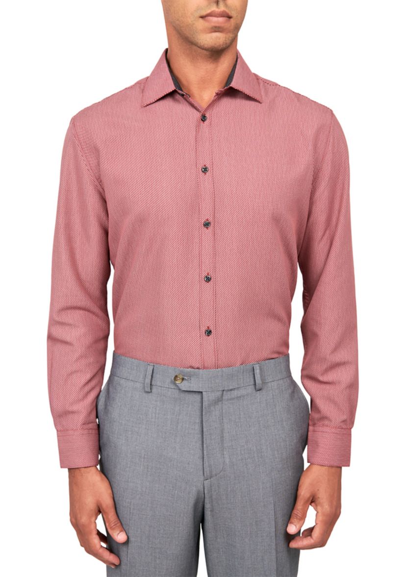 Mens Slim Fit Zig Zag Print Shirt
