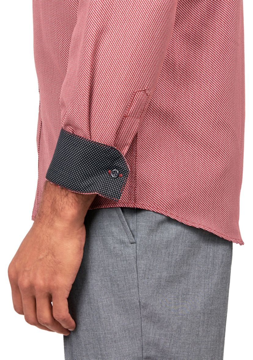 Mens Slim Fit Zig Zag Print Shirt