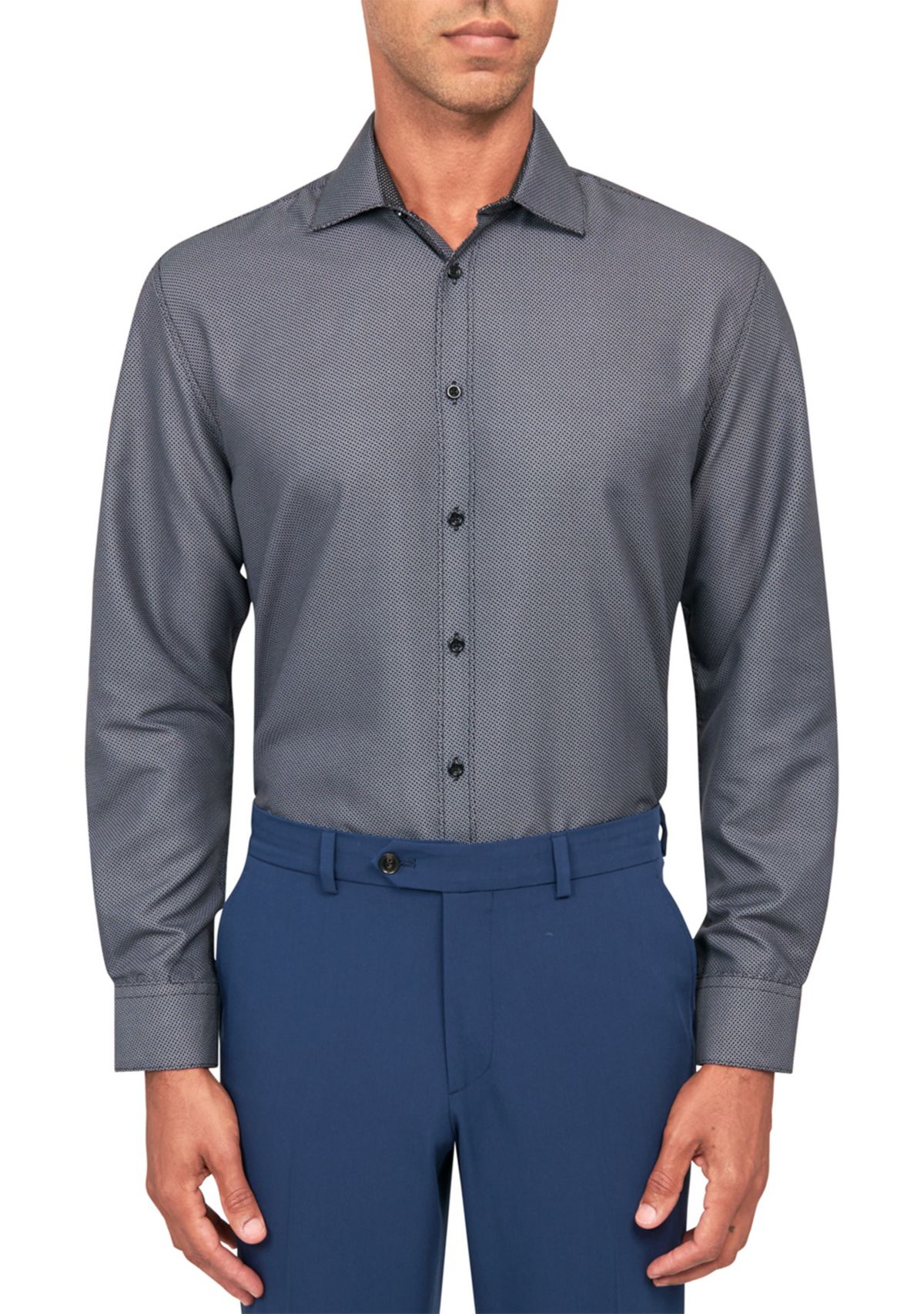 Mens Slim Fit Geometric Print Shirt