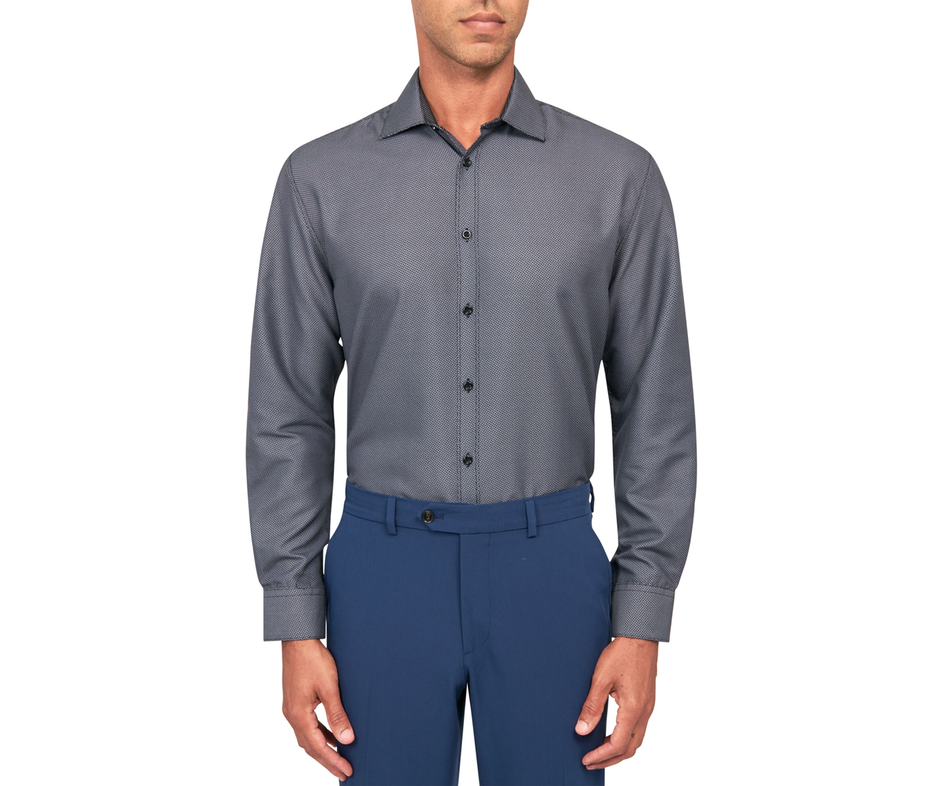 Mens Slim Fit Geometric Print Shirt