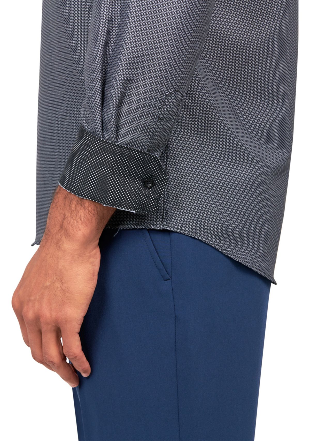 Mens Slim Fit Geometric Print Shirt