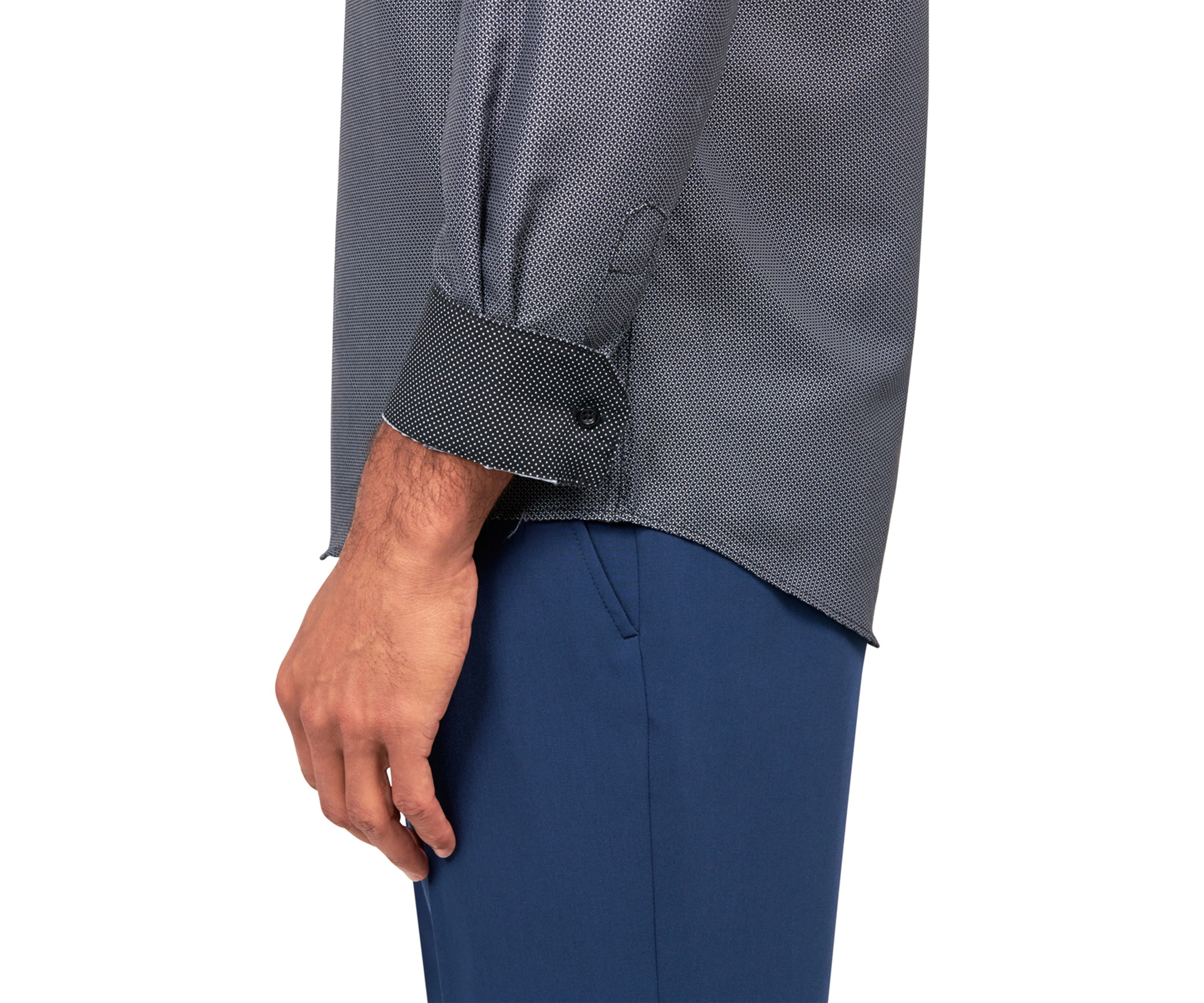 Mens Slim Fit Geometric Print Shirt