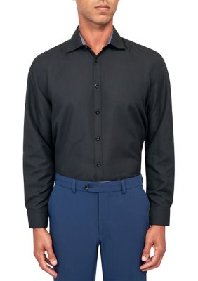 green emerald velvet dress Men's Slim Fit Black Non-Iron Dress Shirt Size N5