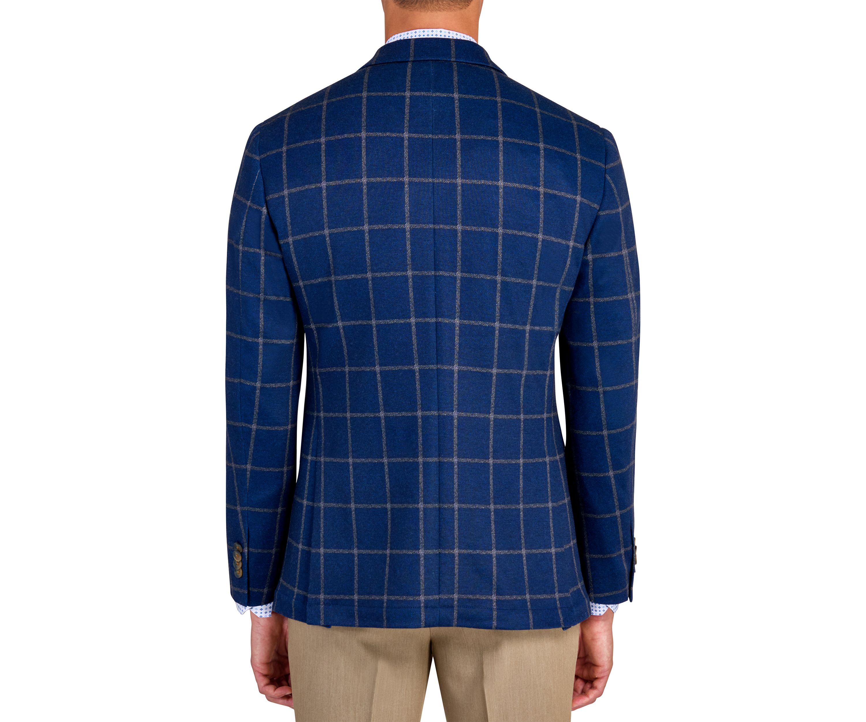 Mens Slim Fit Blue Window Soft Sport Coat