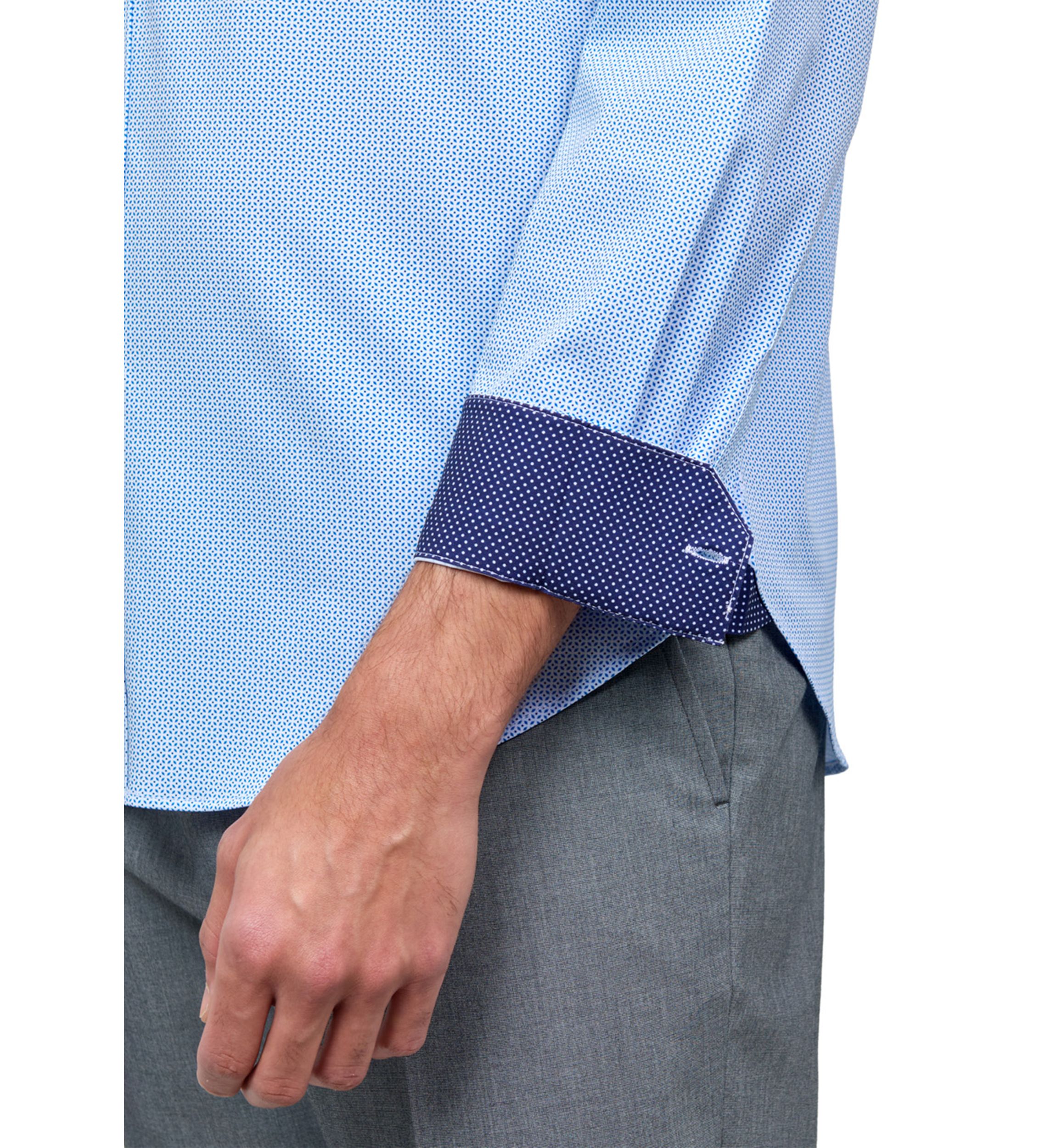 Mens Slim Fit Micro Performance Stretch Dress Shirt