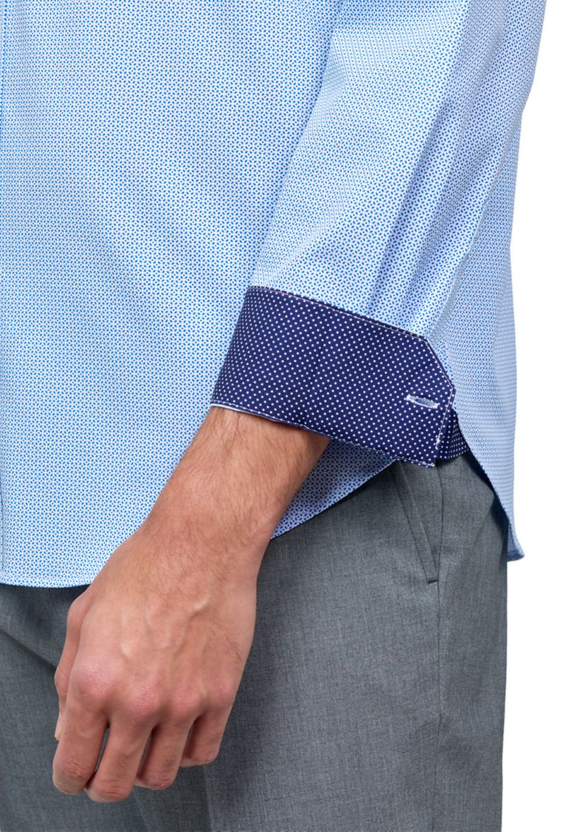 Mens Slim Fit Micro Performance Stretch Dress Shirt