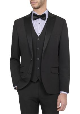 SOCIETY OF THREADS Men's Slim Fit Black Peak Lapel Tuxedo Jacket | belk