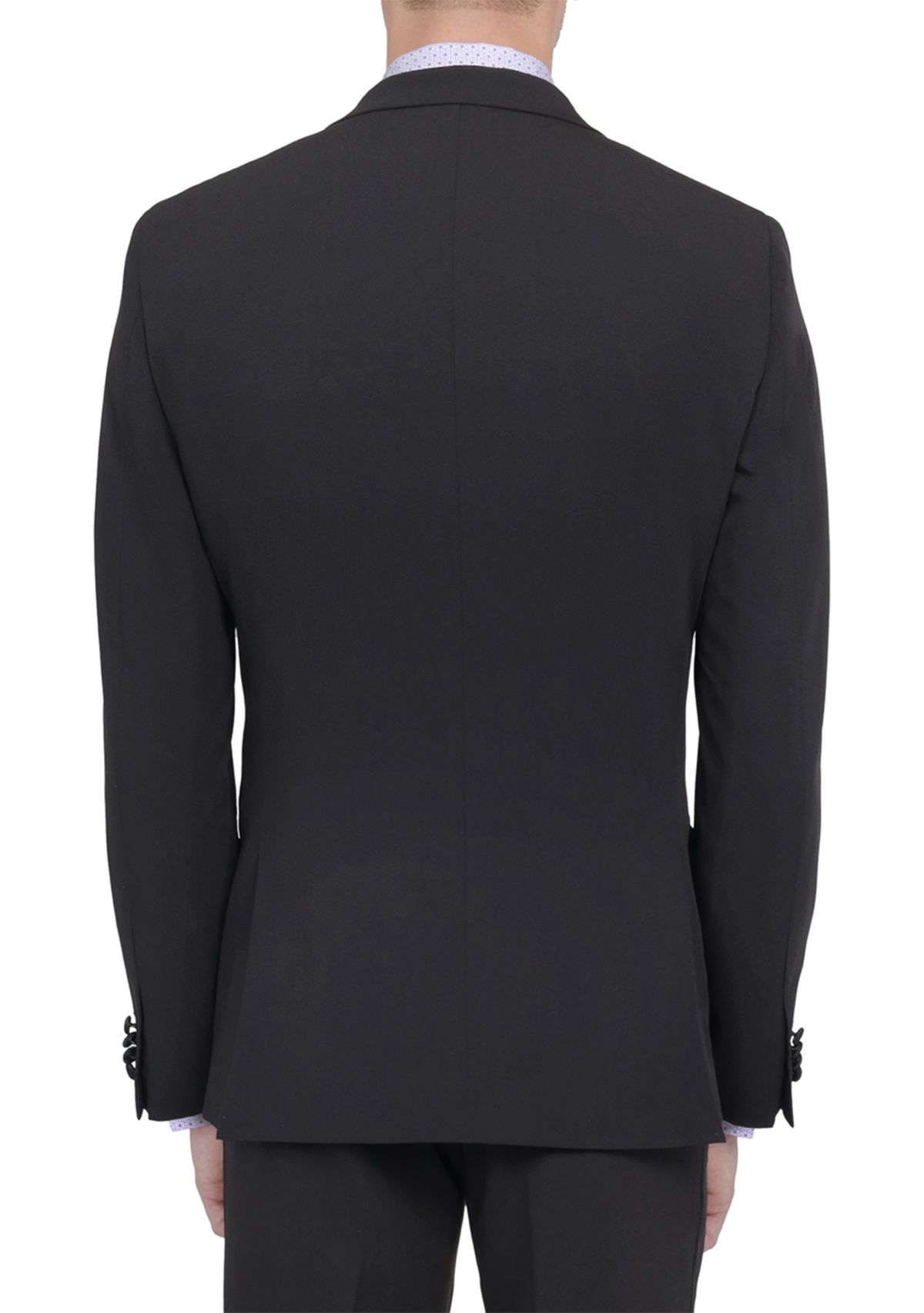 Mens Slim Fit Black Peak Lapel Tuxedo Jacket