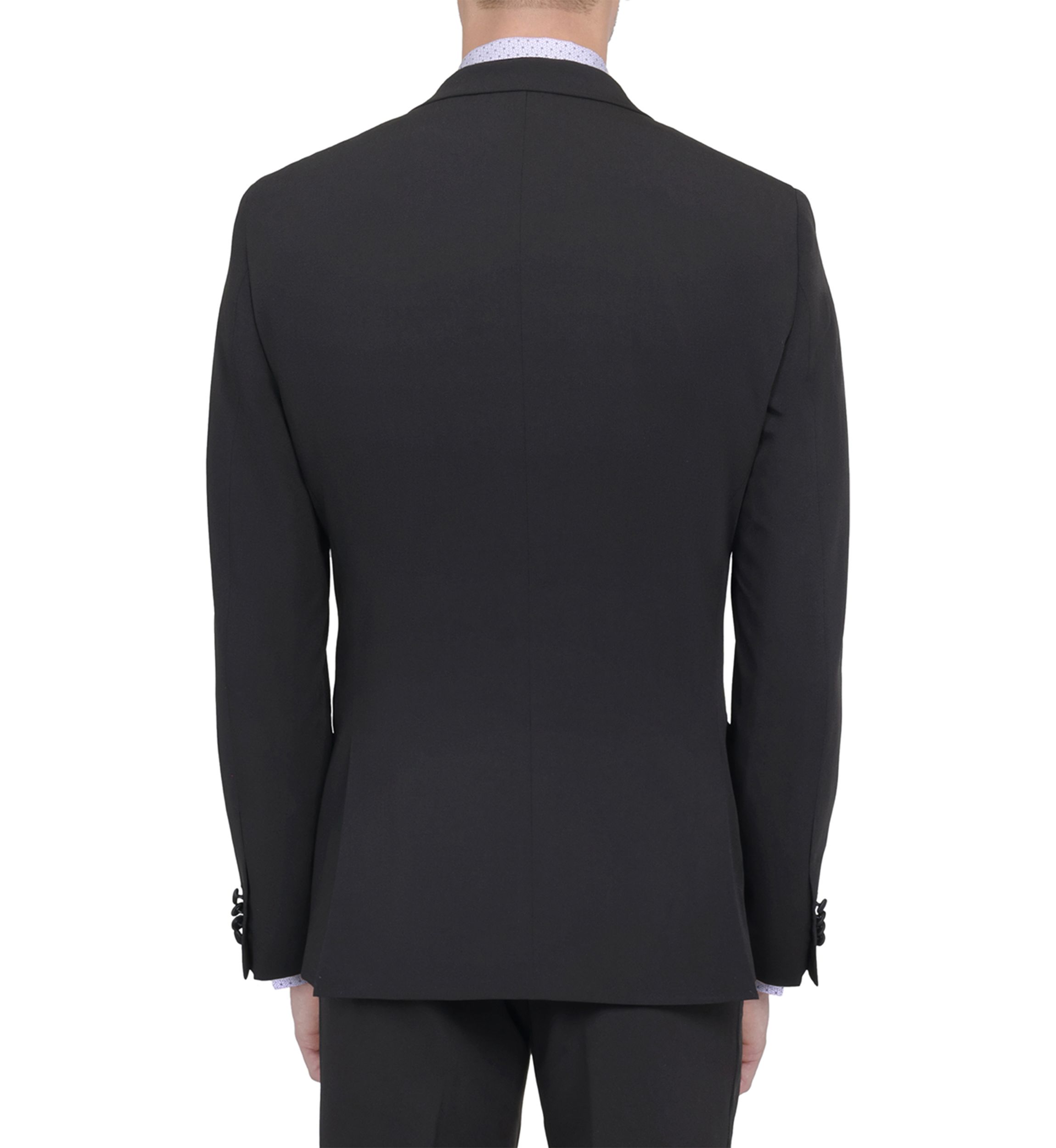 Mens Slim Fit Black Peak Lapel Tuxedo Jacket