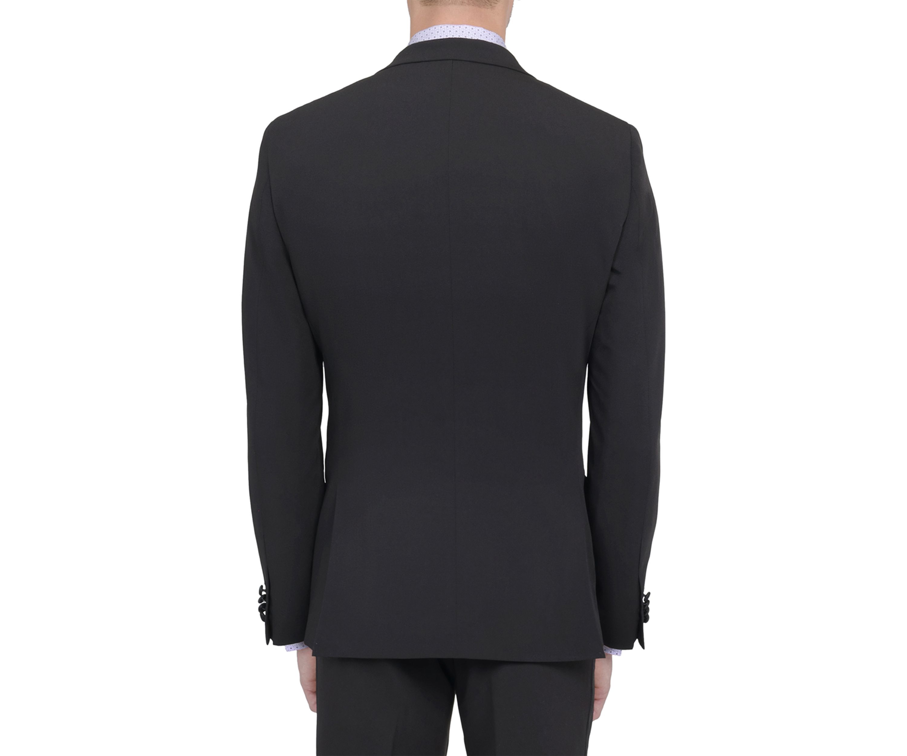 Mens Slim Fit Black Peak Lapel Tuxedo Jacket