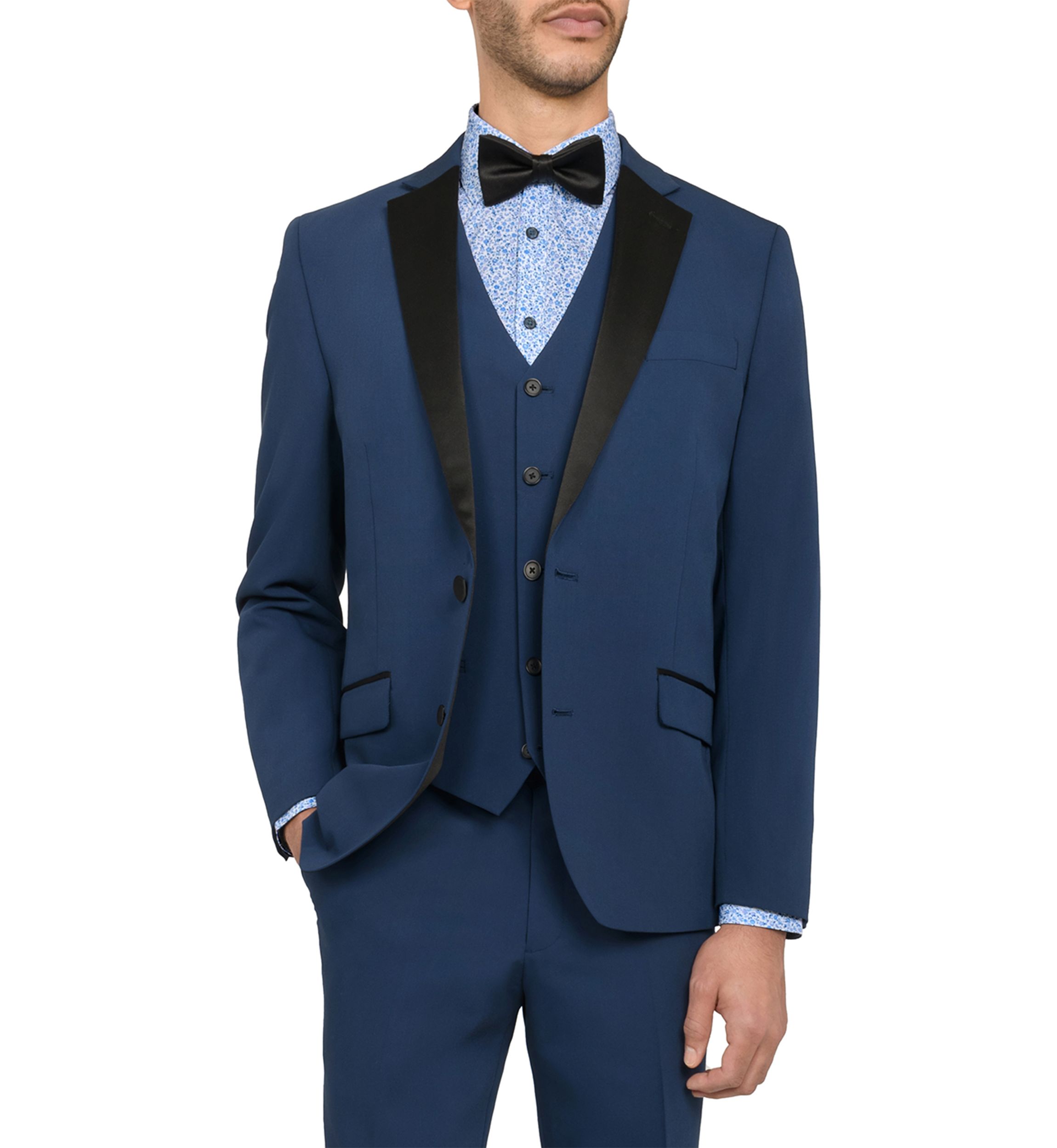 Mens Slim Fit Blue Tuxedo Jacket