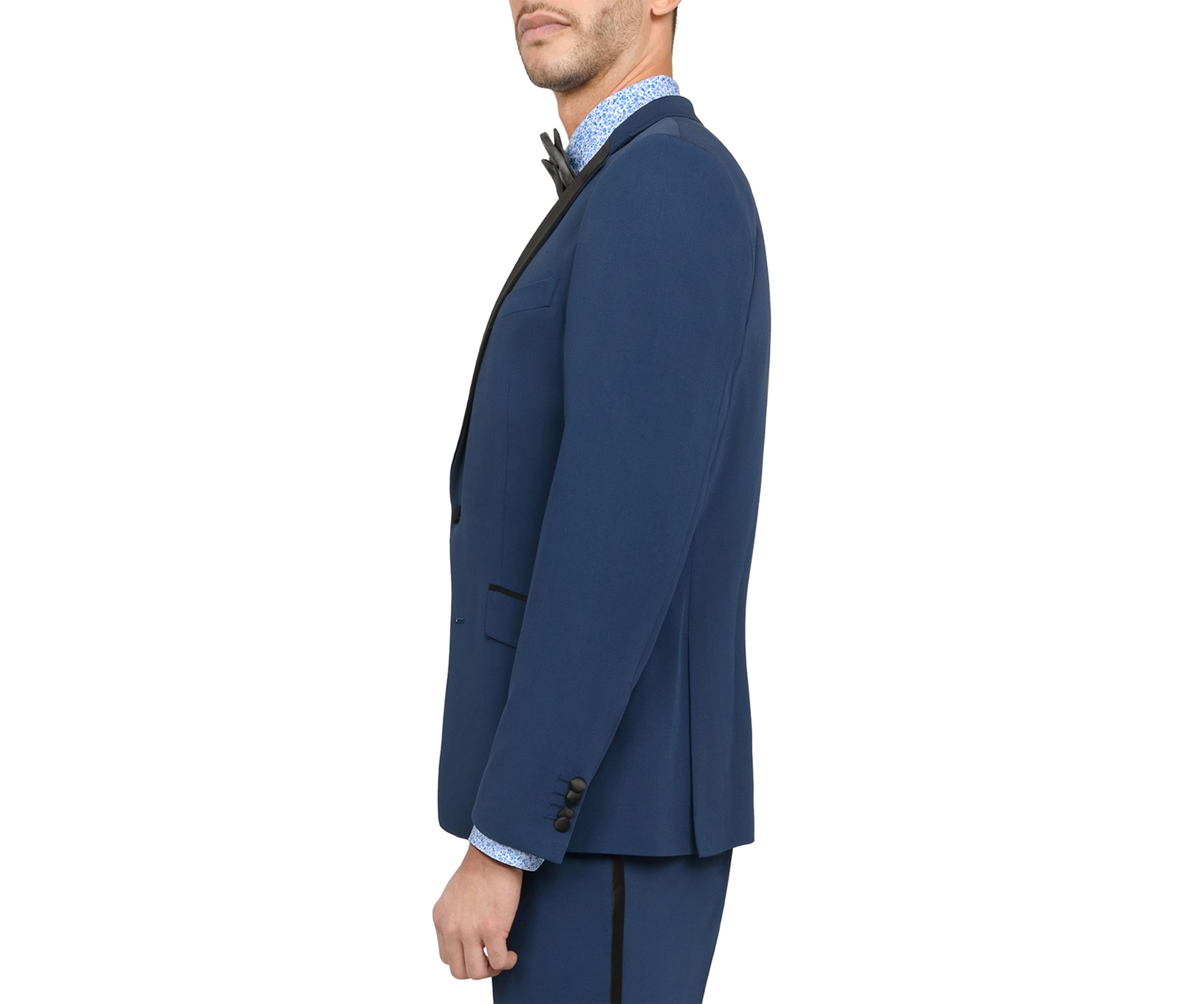 Mens Slim Fit Blue Tuxedo Jacket