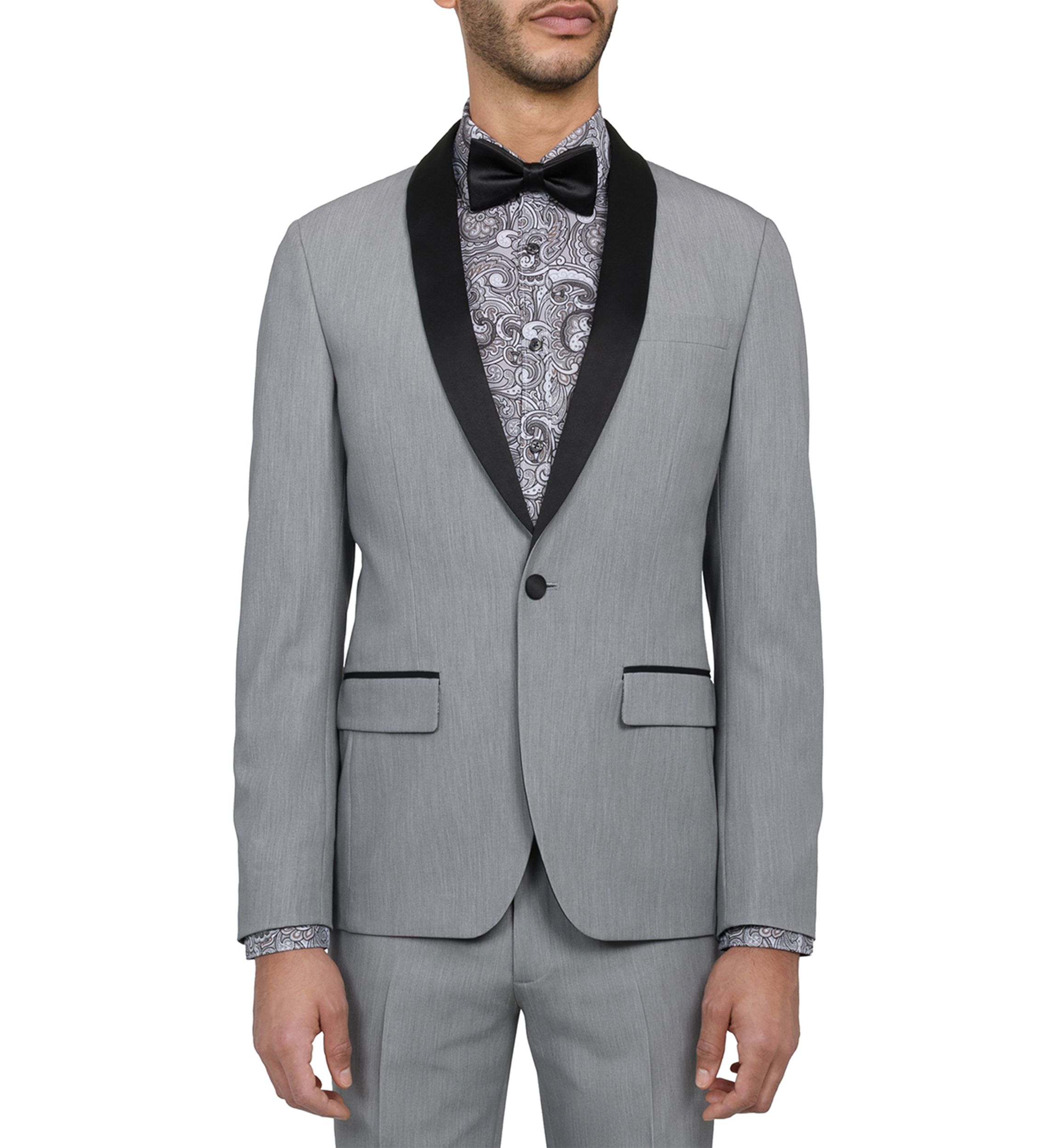 Mens Slim Fit Gray Tuxedo Jacket