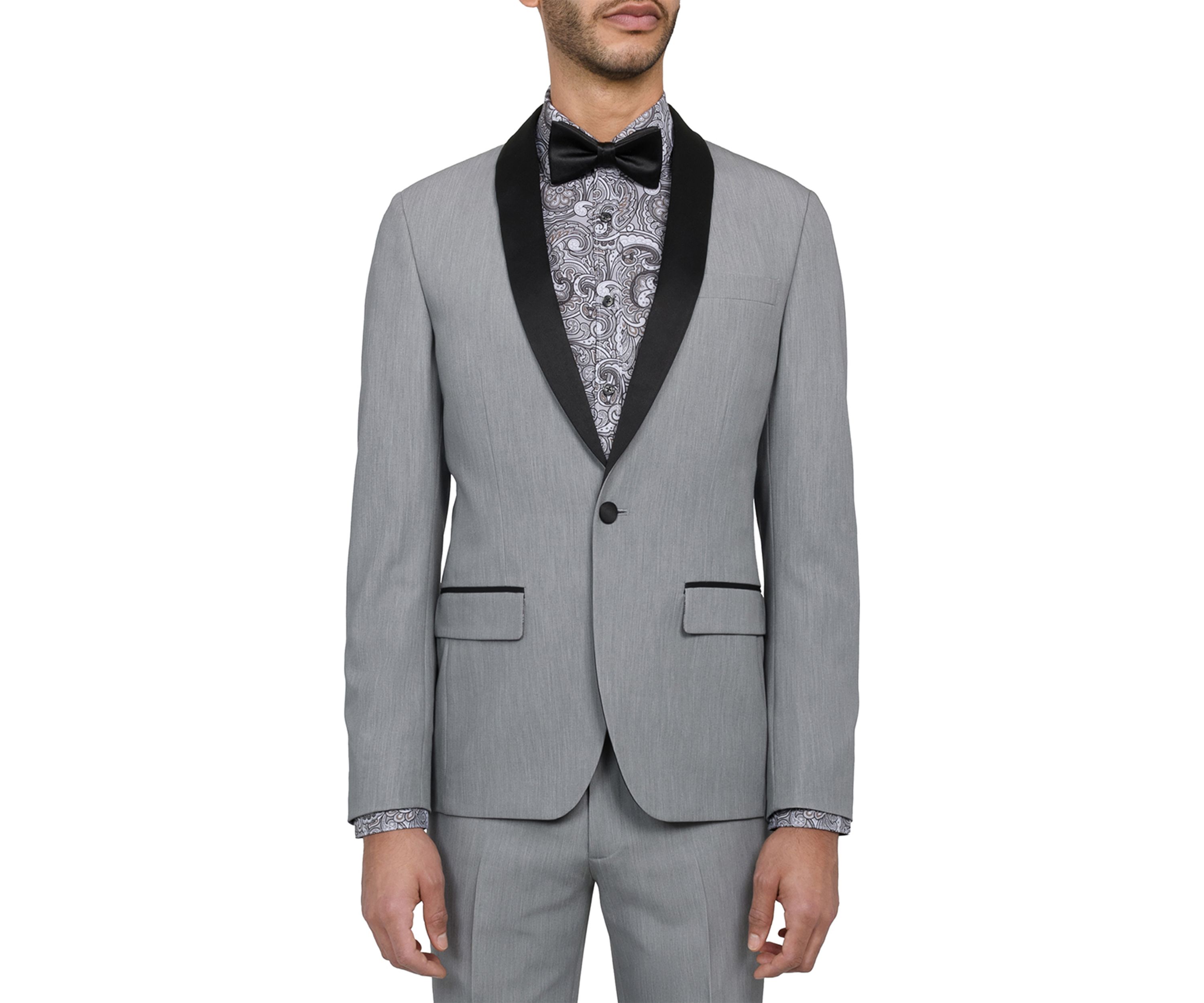 Mens Slim Fit Gray Tuxedo Jacket