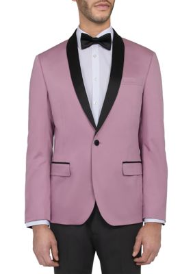 SOCIETY OF THREADS Men's Slim Fit Mauve Pink Occasion Tuxedo Jacket | belk