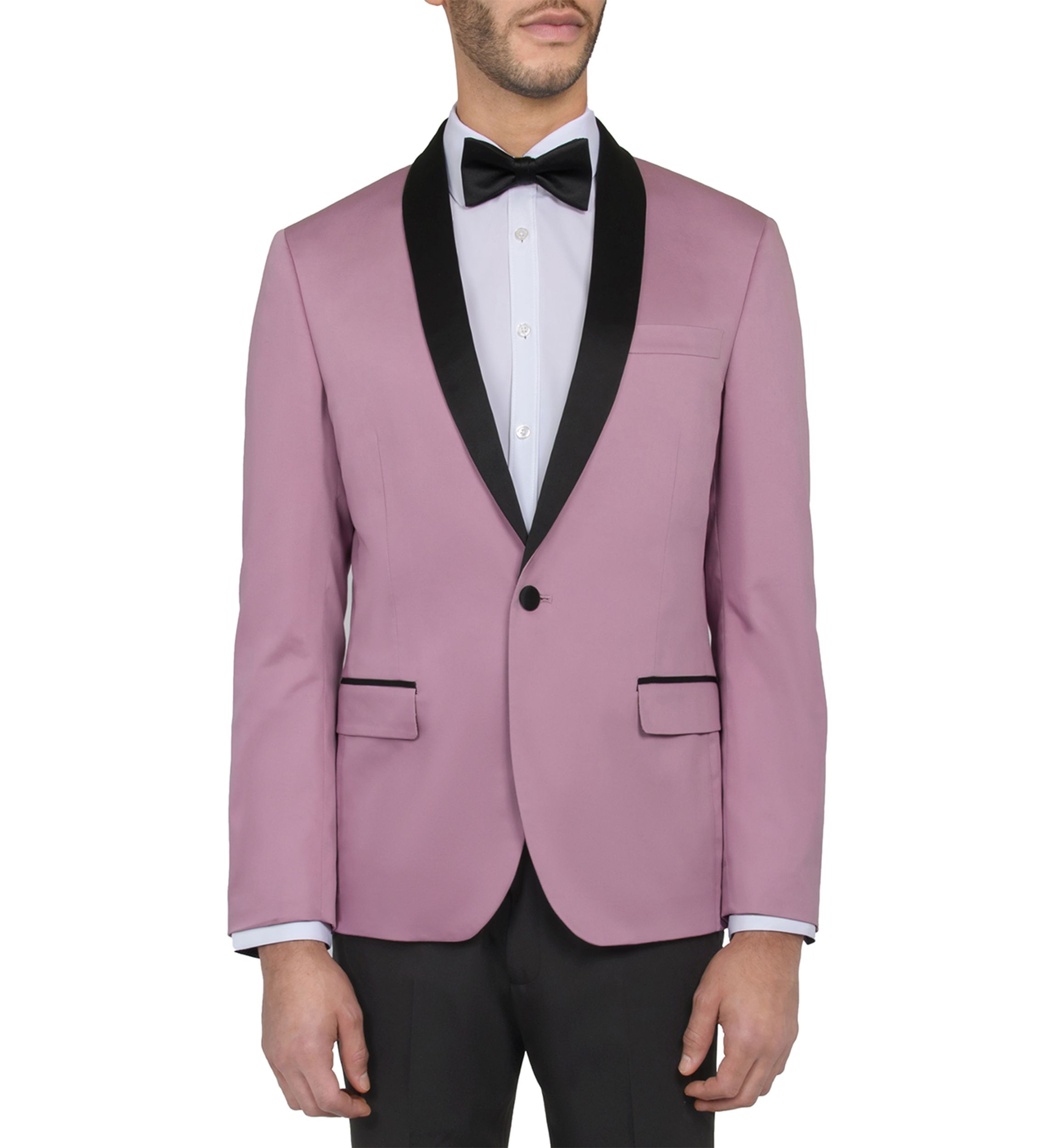 Mens Slim Fit Mauve Pink Occasion Tuxedo Jacket