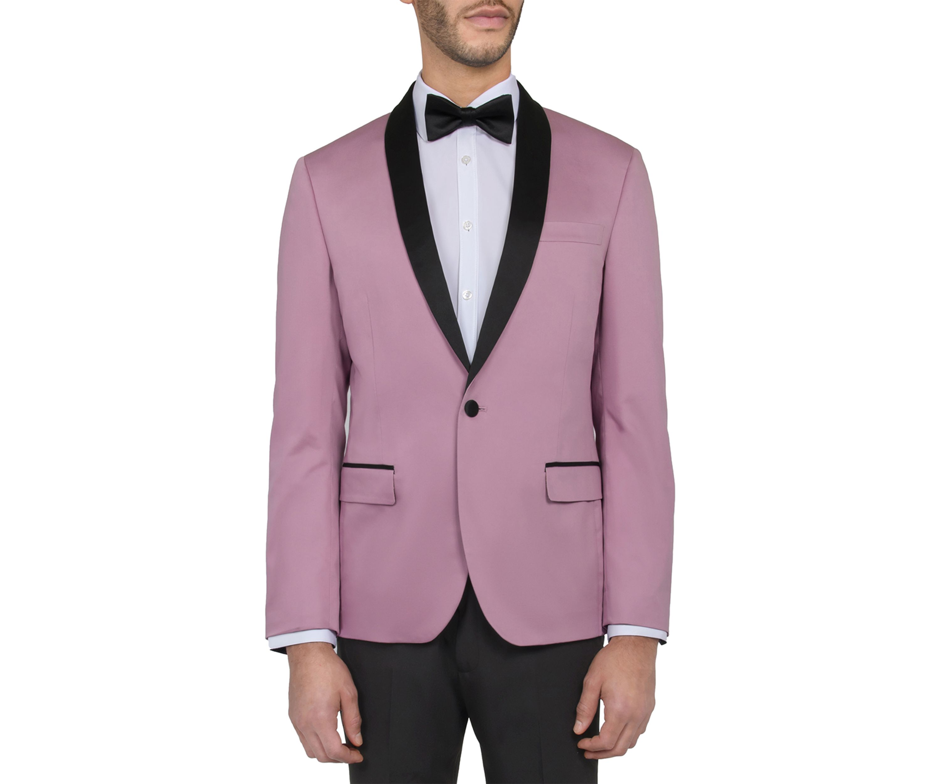 Mens Slim Fit Mauve Pink Occasion Tuxedo Jacket