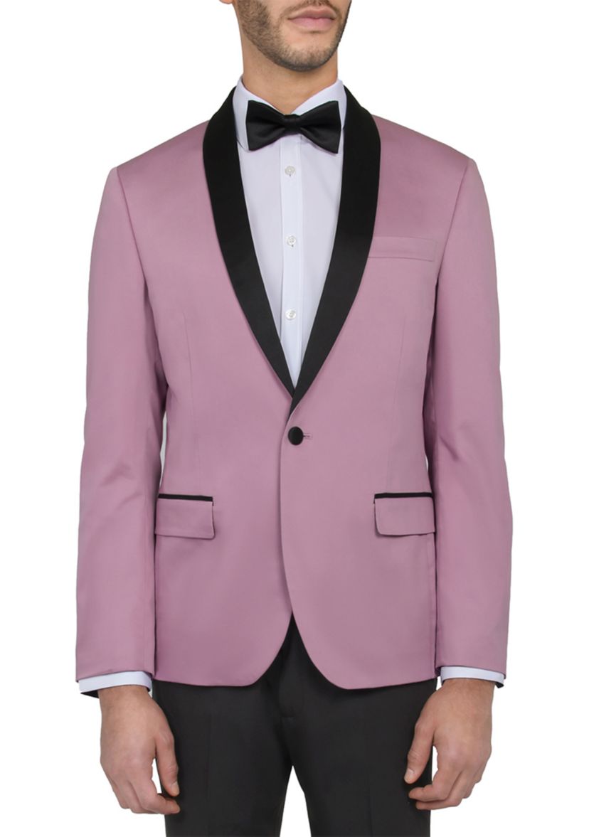 Mens Slim Fit Mauve Pink Occasion Tuxedo Jacket