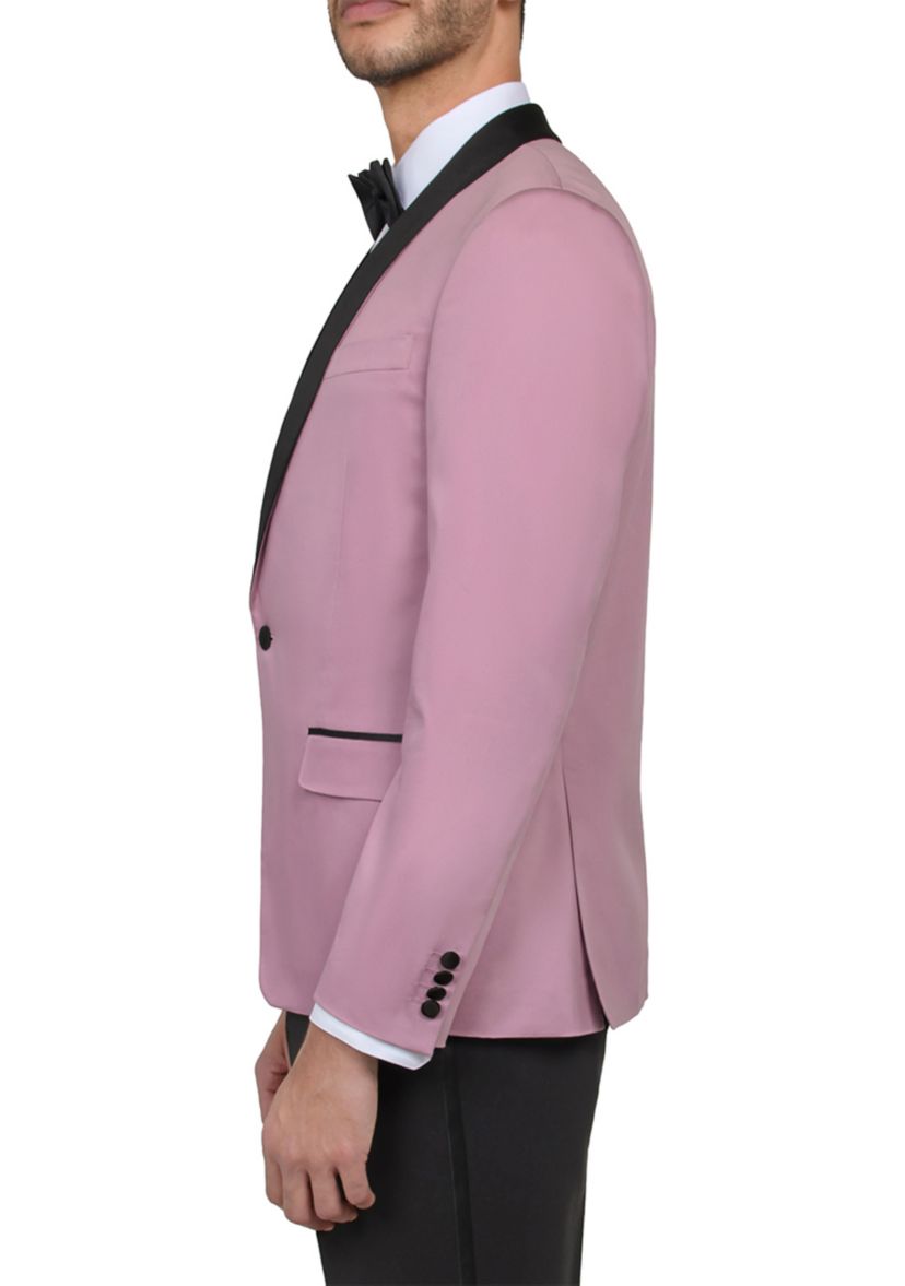 Mens Slim Fit Mauve Pink Occasion Tuxedo Jacket