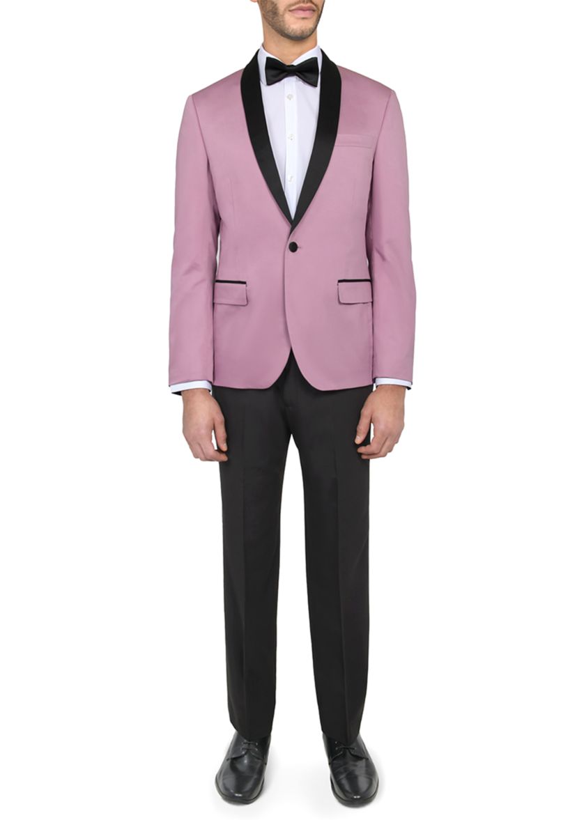 Mens Slim Fit Mauve Pink Occasion Tuxedo Jacket