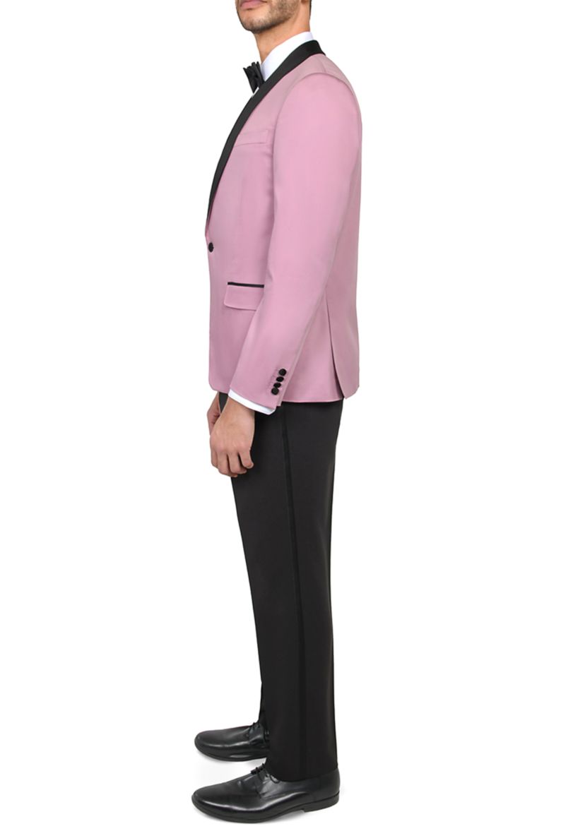 Mens Slim Fit Mauve Pink Occasion Tuxedo Jacket