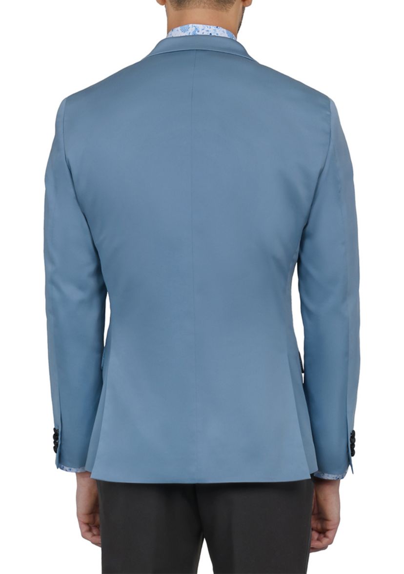 Mens Slim Fit Light Blue Occasion Tuxedo Jacket