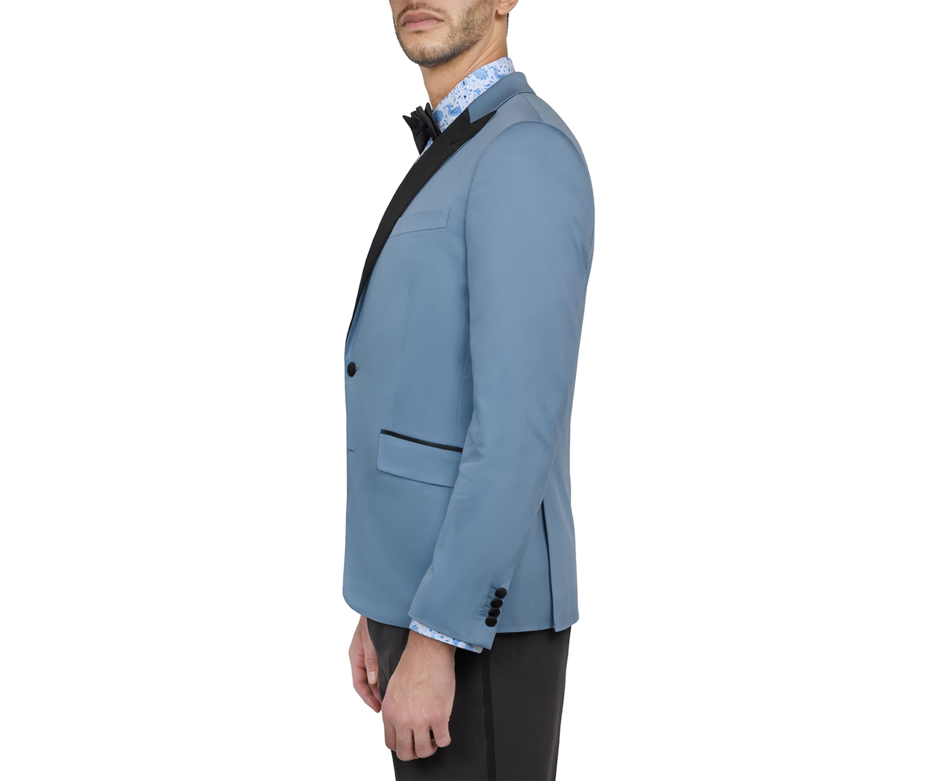 Mens Slim Fit Light Blue Occasion Tuxedo Jacket