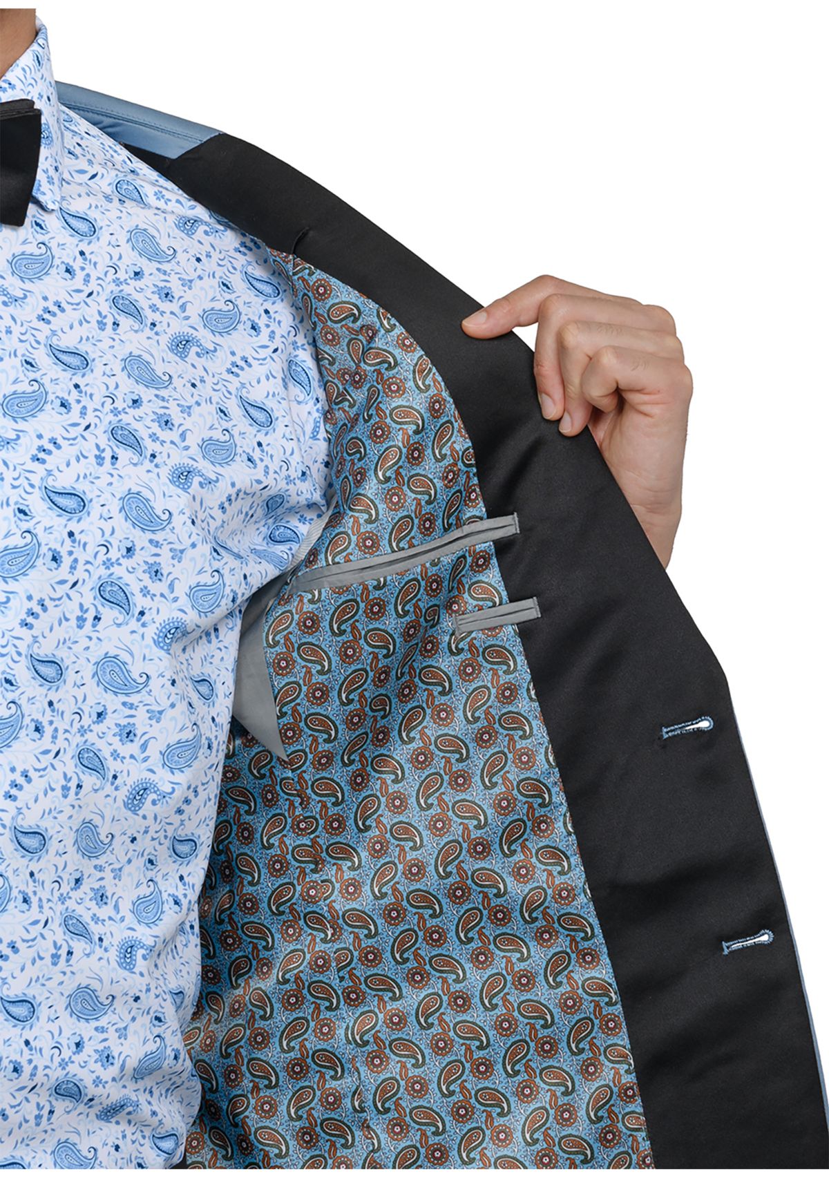 Mens Slim Fit Light Blue Occasion Tuxedo Jacket