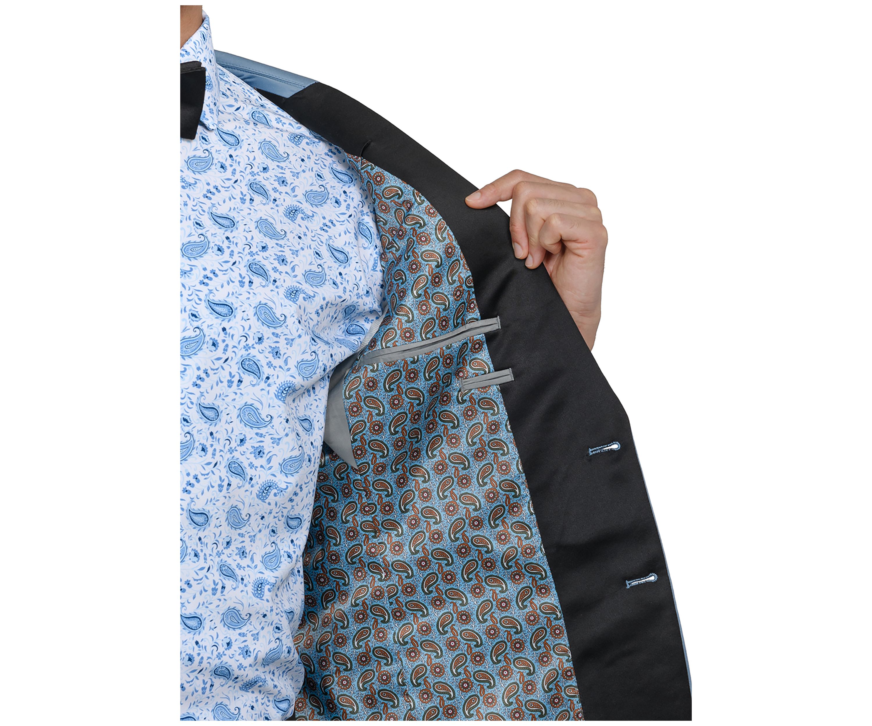 Mens Slim Fit Light Blue Occasion Tuxedo Jacket