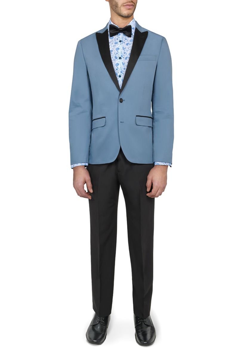 Mens Slim Fit Light Blue Occasion Tuxedo Jacket