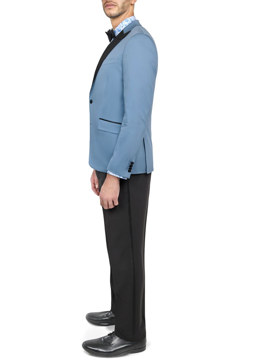 Mens Slim Fit Light Blue Occasion Tuxedo Jacket