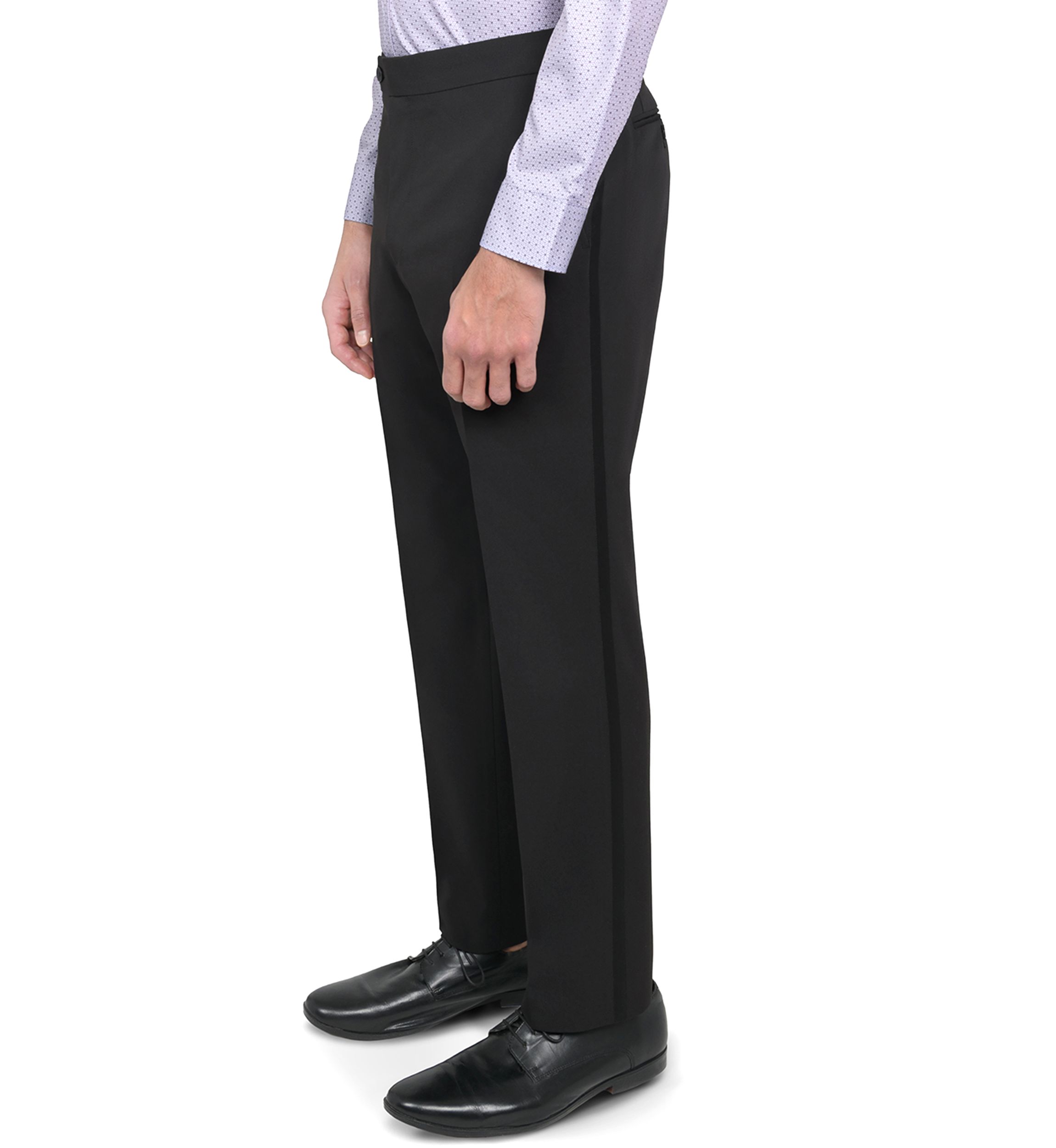 Mens Slim Fit Black Tuxedo Pants