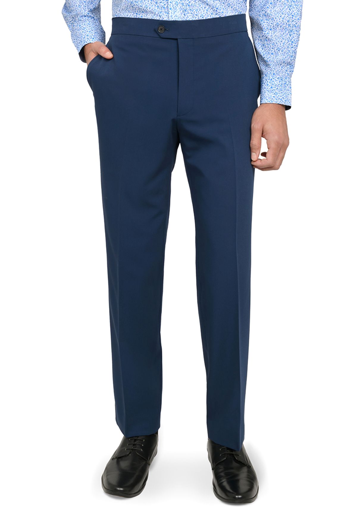 Mens Slim Fit Blue Tuxedo Pants