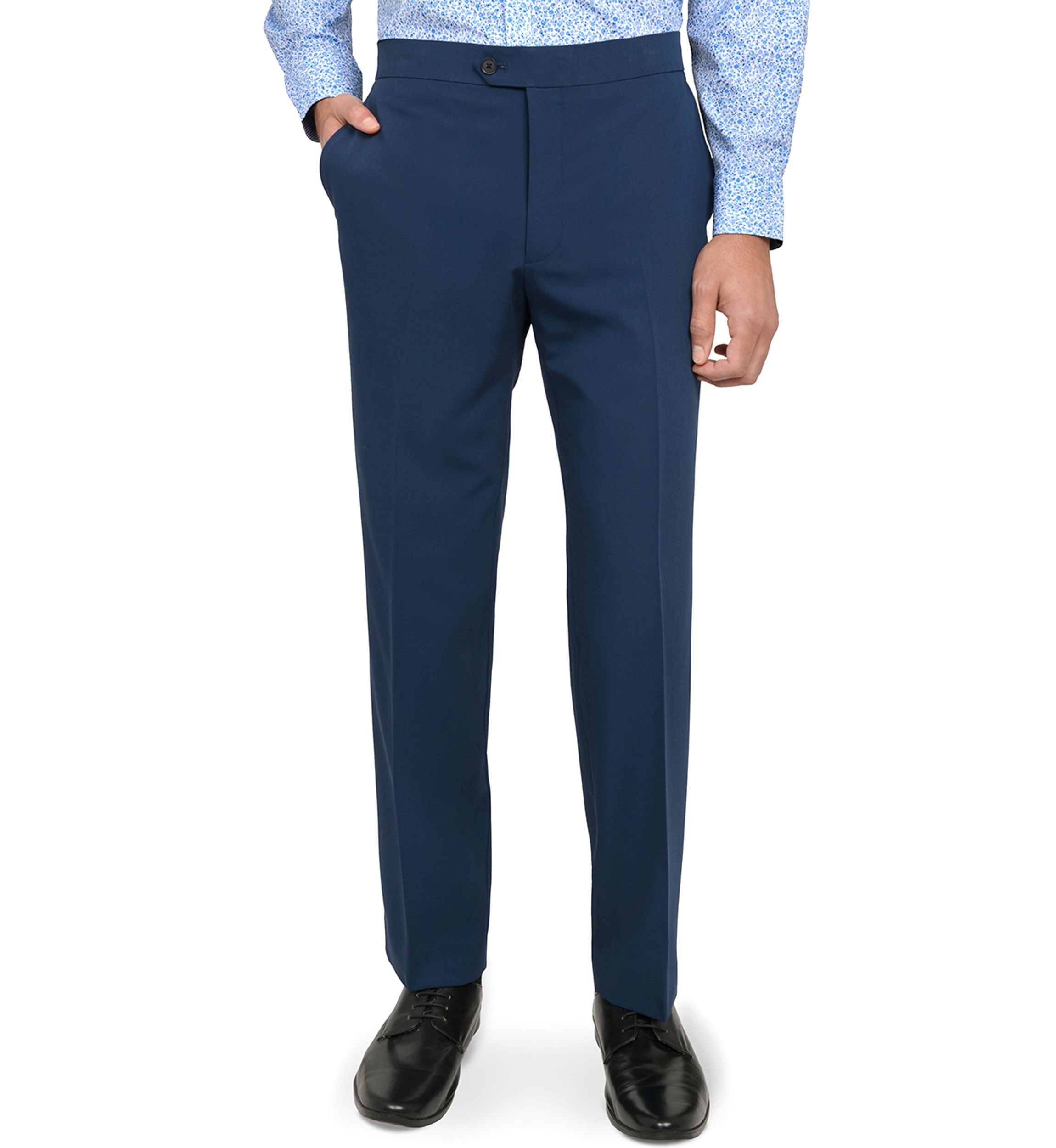 Mens Slim Fit Blue Tuxedo Pants