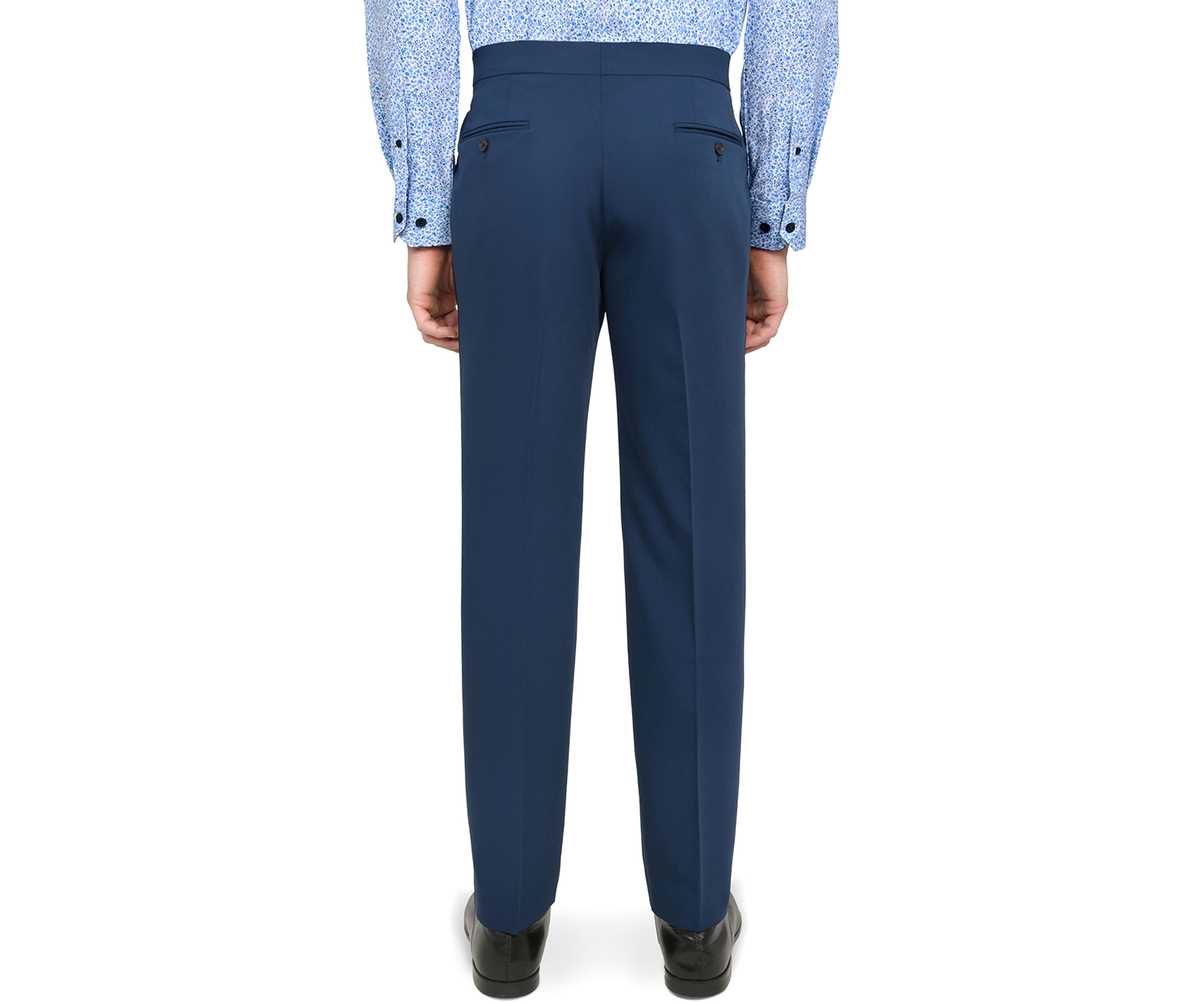 Mens Slim Fit Blue Tuxedo Pants