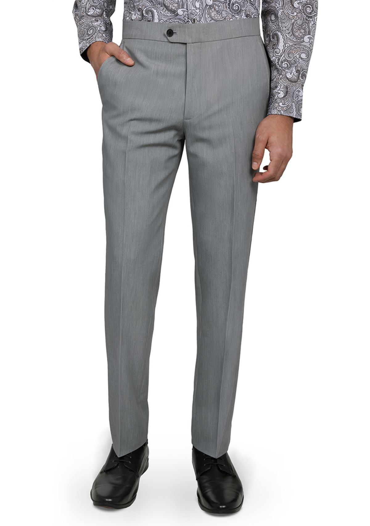 Mens Slim Fit Gray Tuxedo Pants