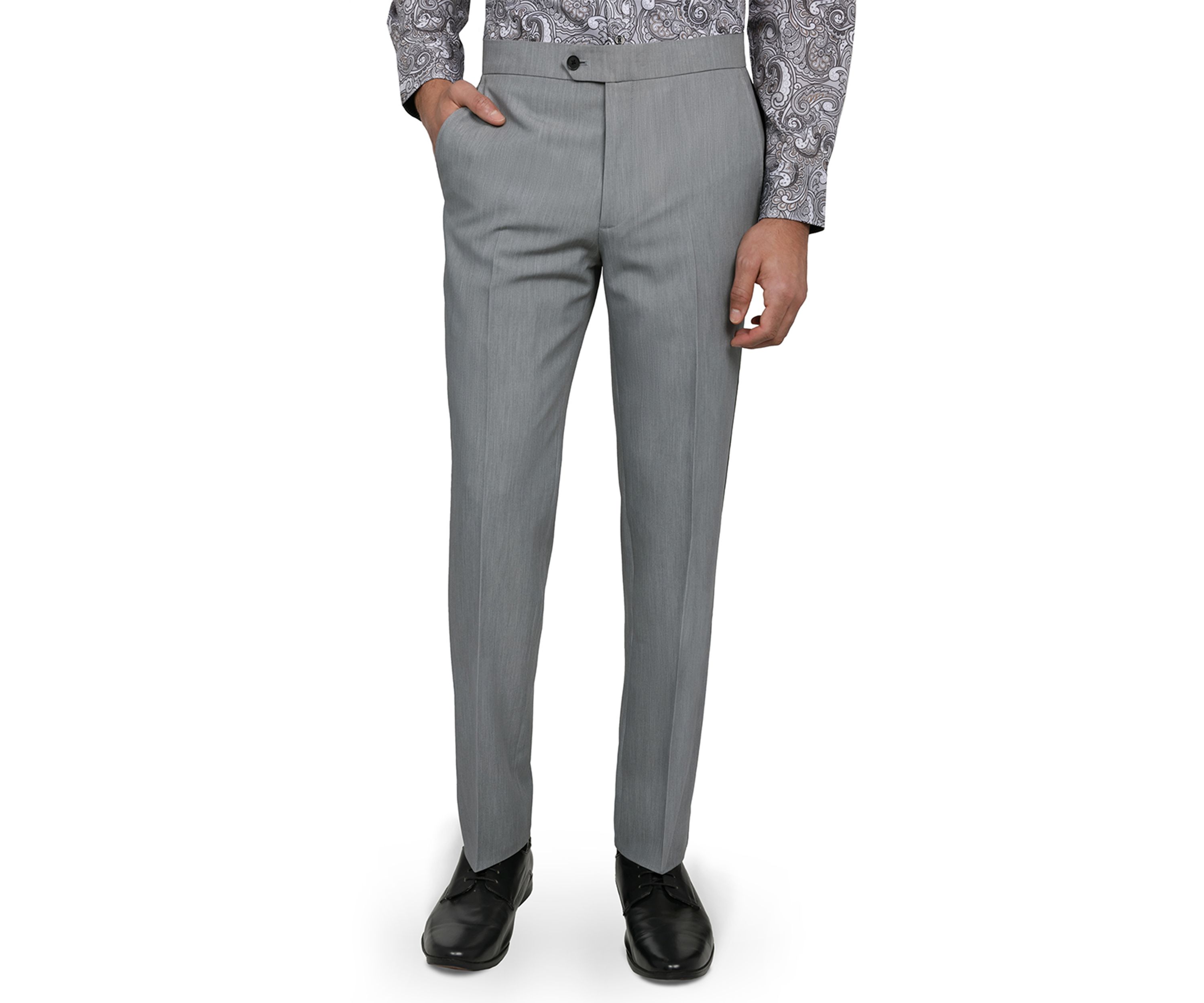 Mens Slim Fit Gray Tuxedo Pants