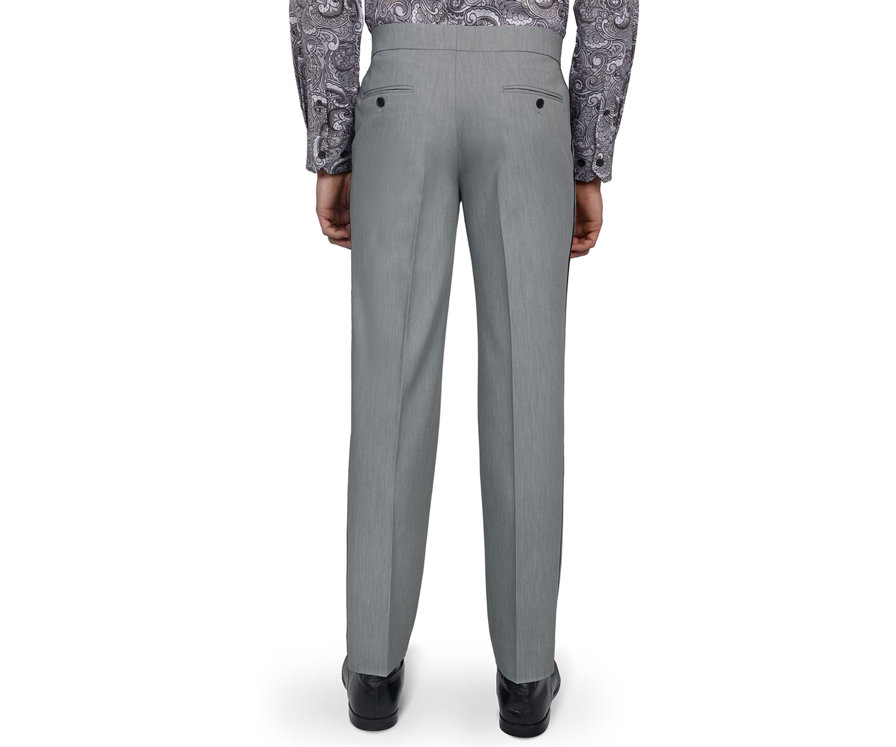 Mens Slim Fit Gray Tuxedo Pants