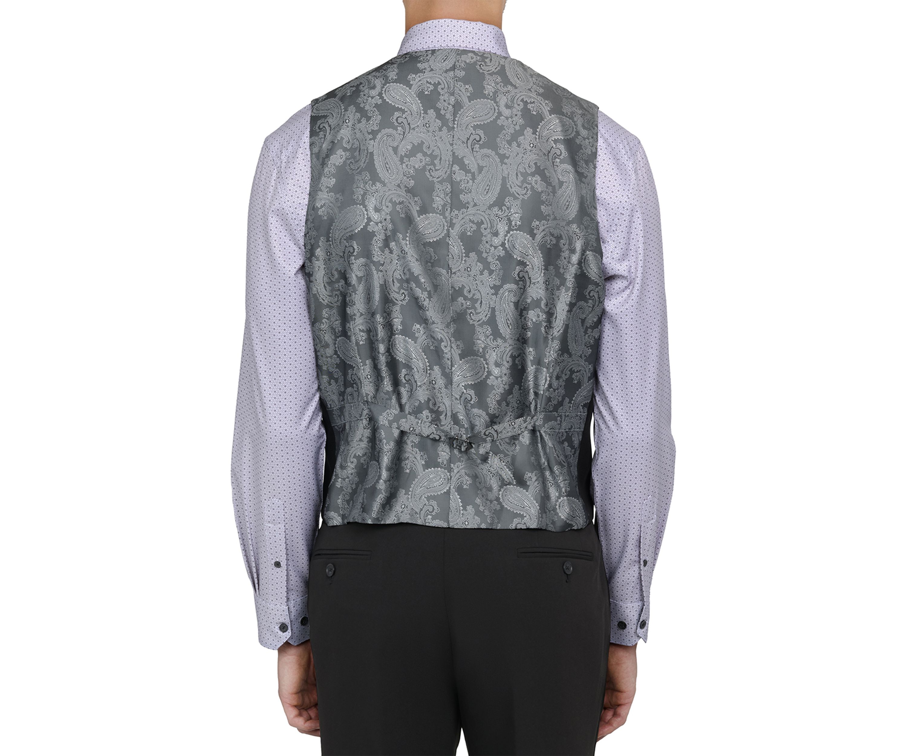 Mens Slim Fit Black Vest