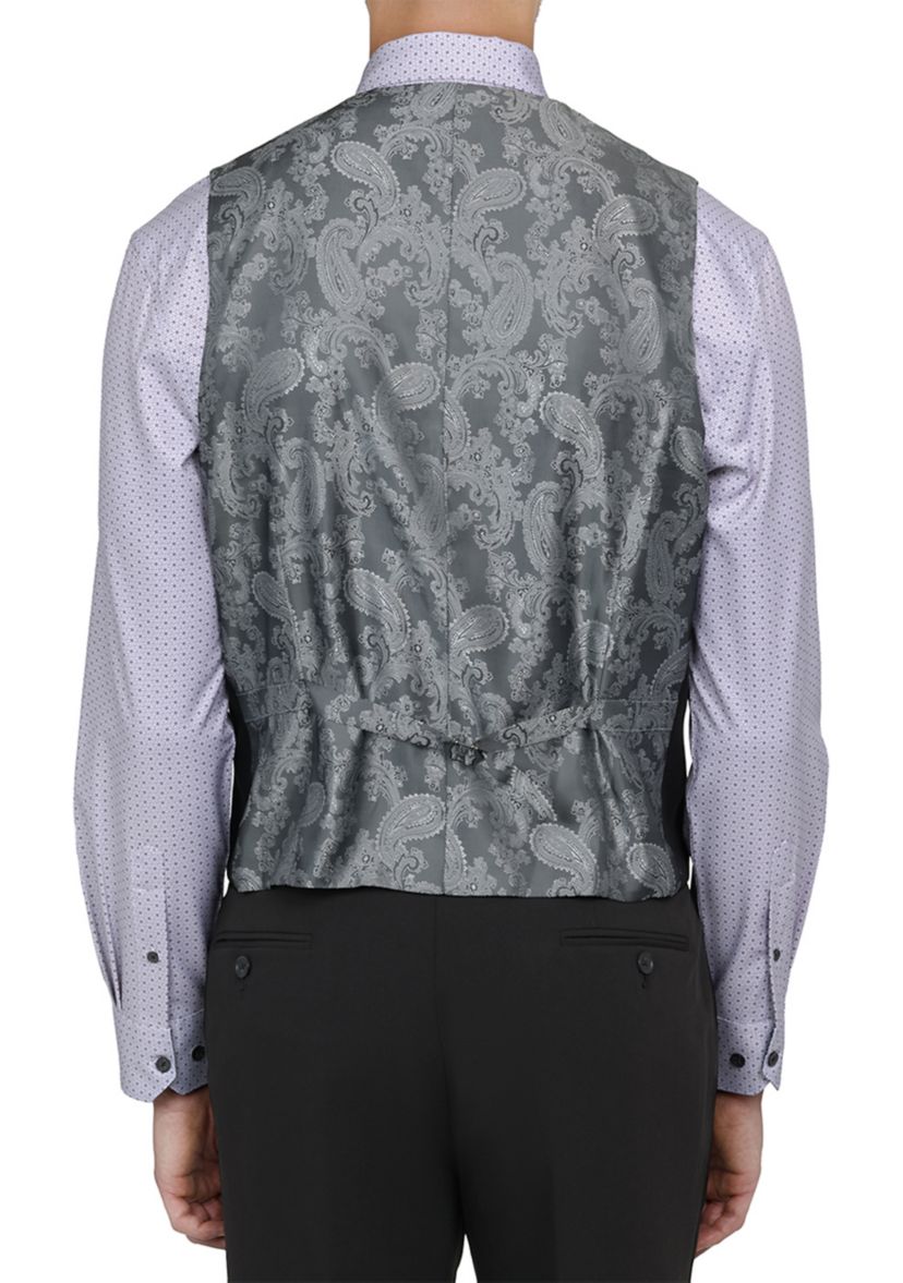 Mens Slim Fit Black Vest
