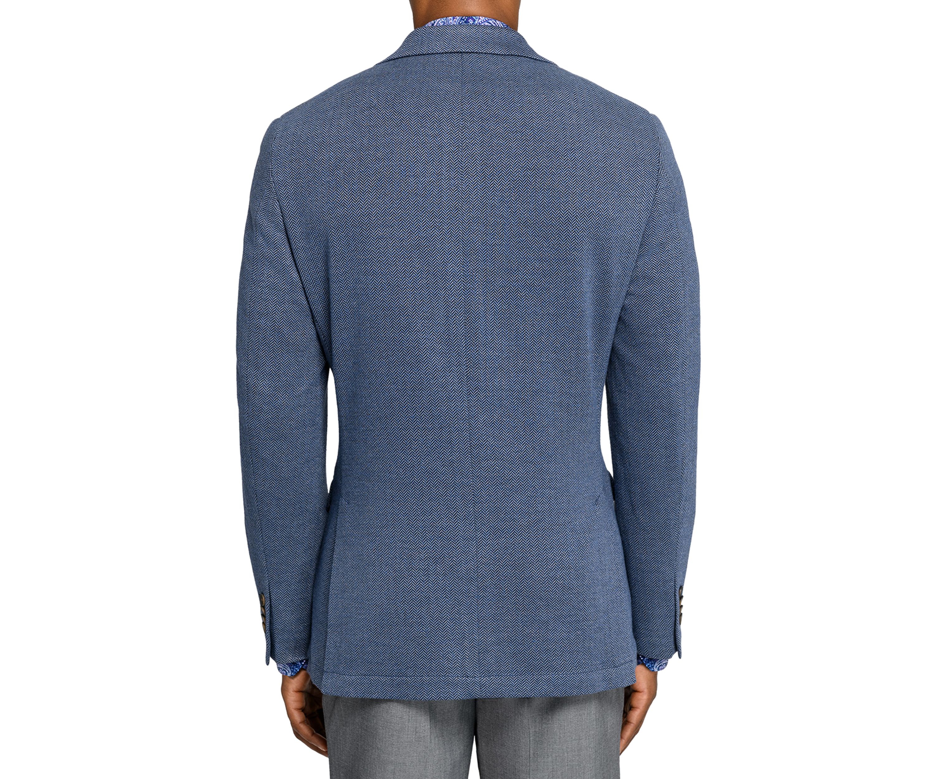 Mens Herringbone Knit Jacket