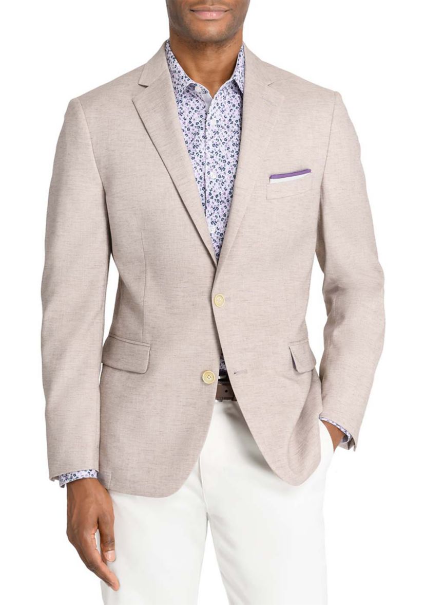 Mens Lino Solid Stretch Blazer