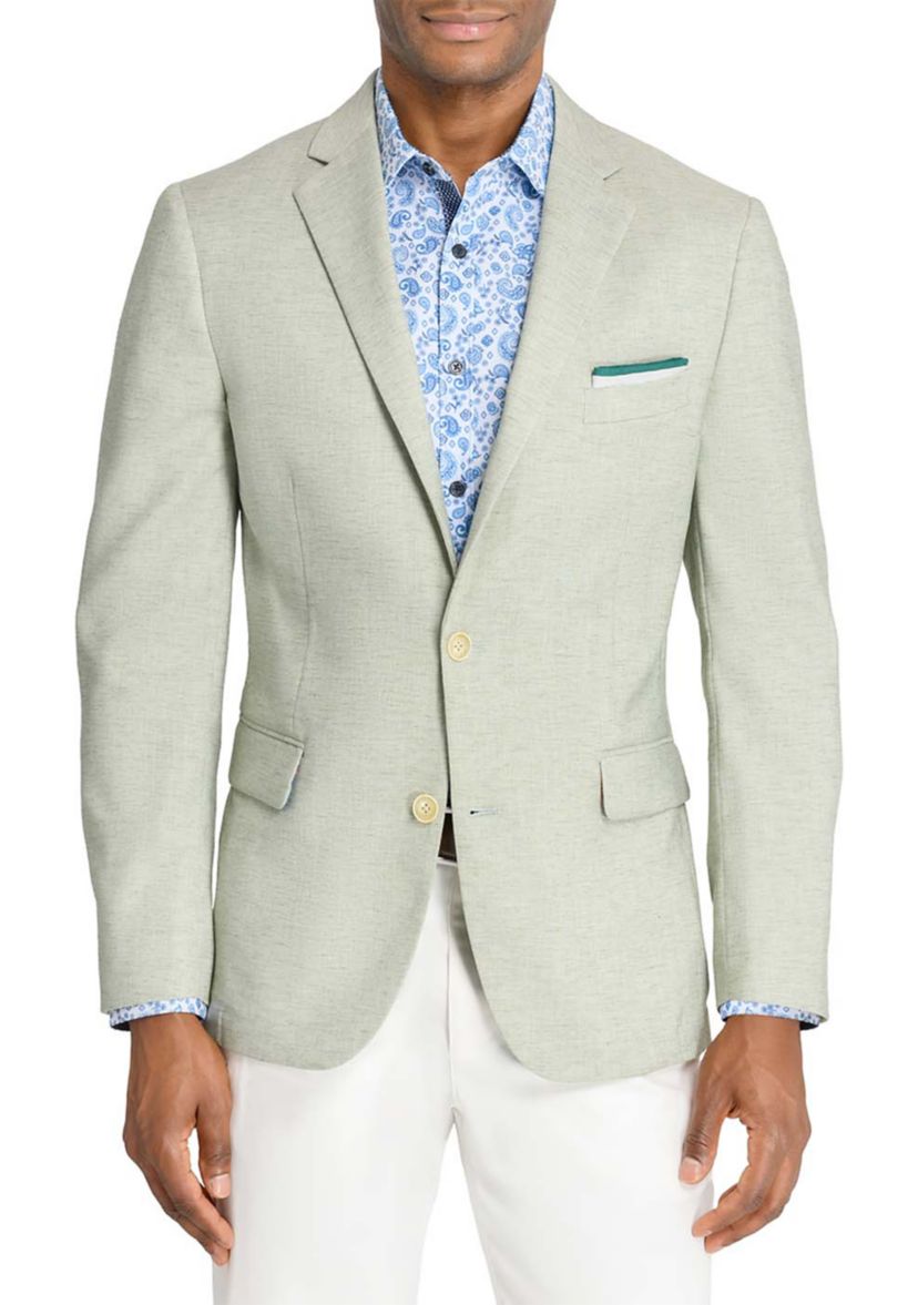 Mens Lino Solid Stretch Blazer