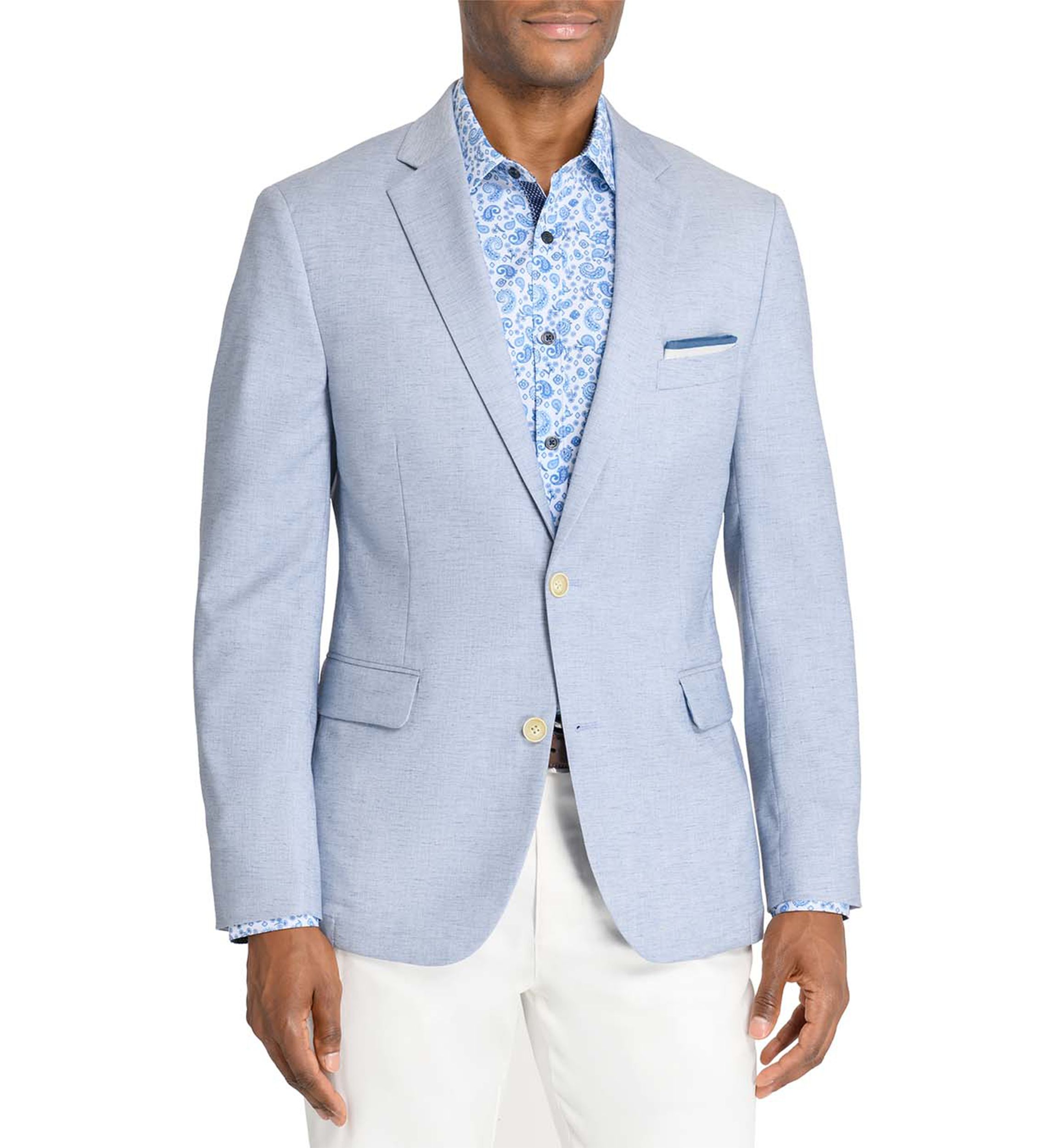Mens Lino Solid Stretch Blazer
