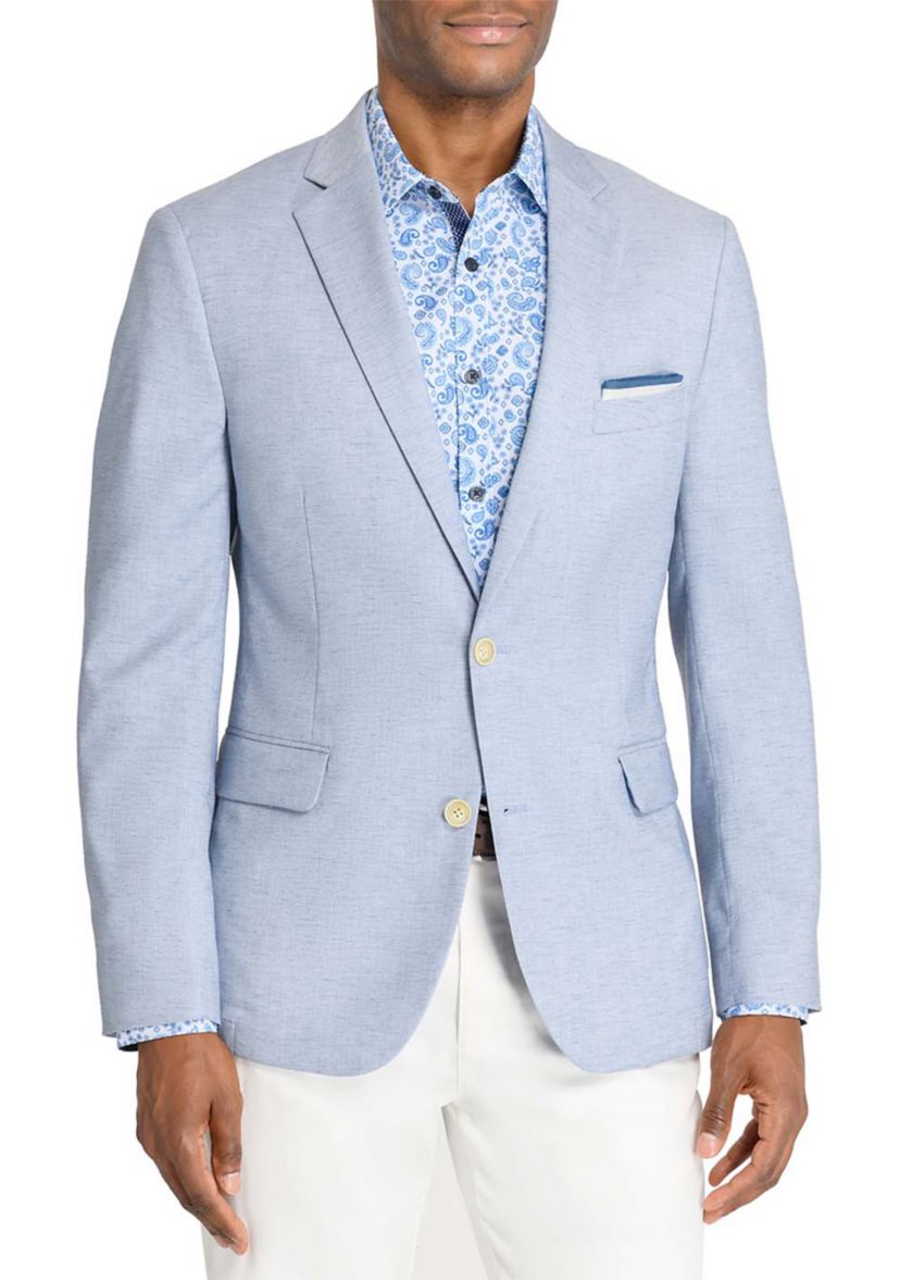 Mens Lino Solid Stretch Blazer