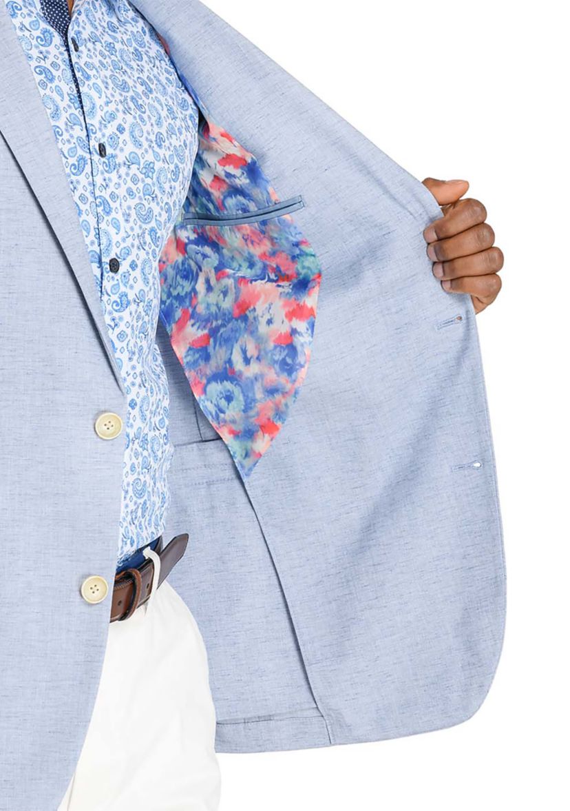 Mens Lino Solid Stretch Blazer